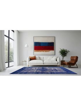 Tappeto vintage persiano 284 x 195 blu