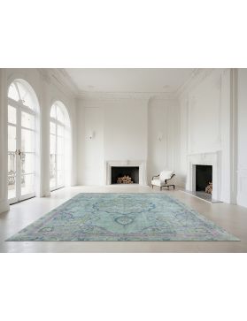 Tappeto vintage persiano 339 x 268 turchese