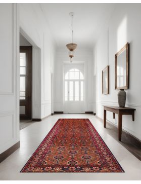 Tappeto persiano 289 x 90 rosso