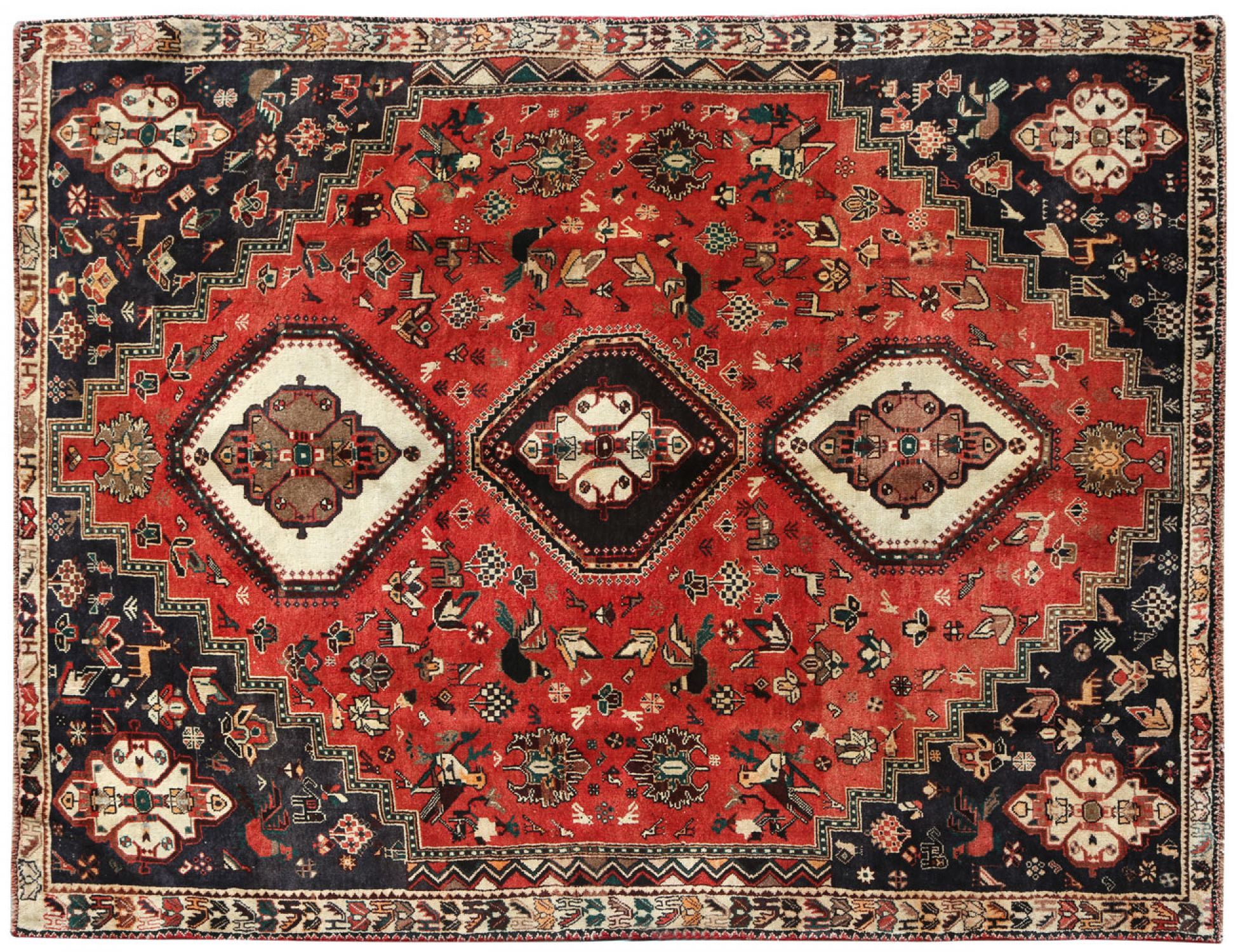 Perserteppich  schwarz  291 x 205 cm