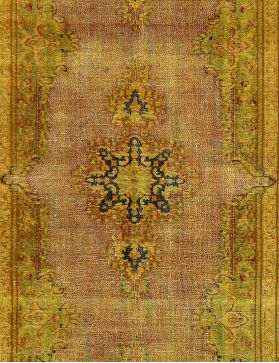 Tappeto vintage persiano 395 x 96 giallo