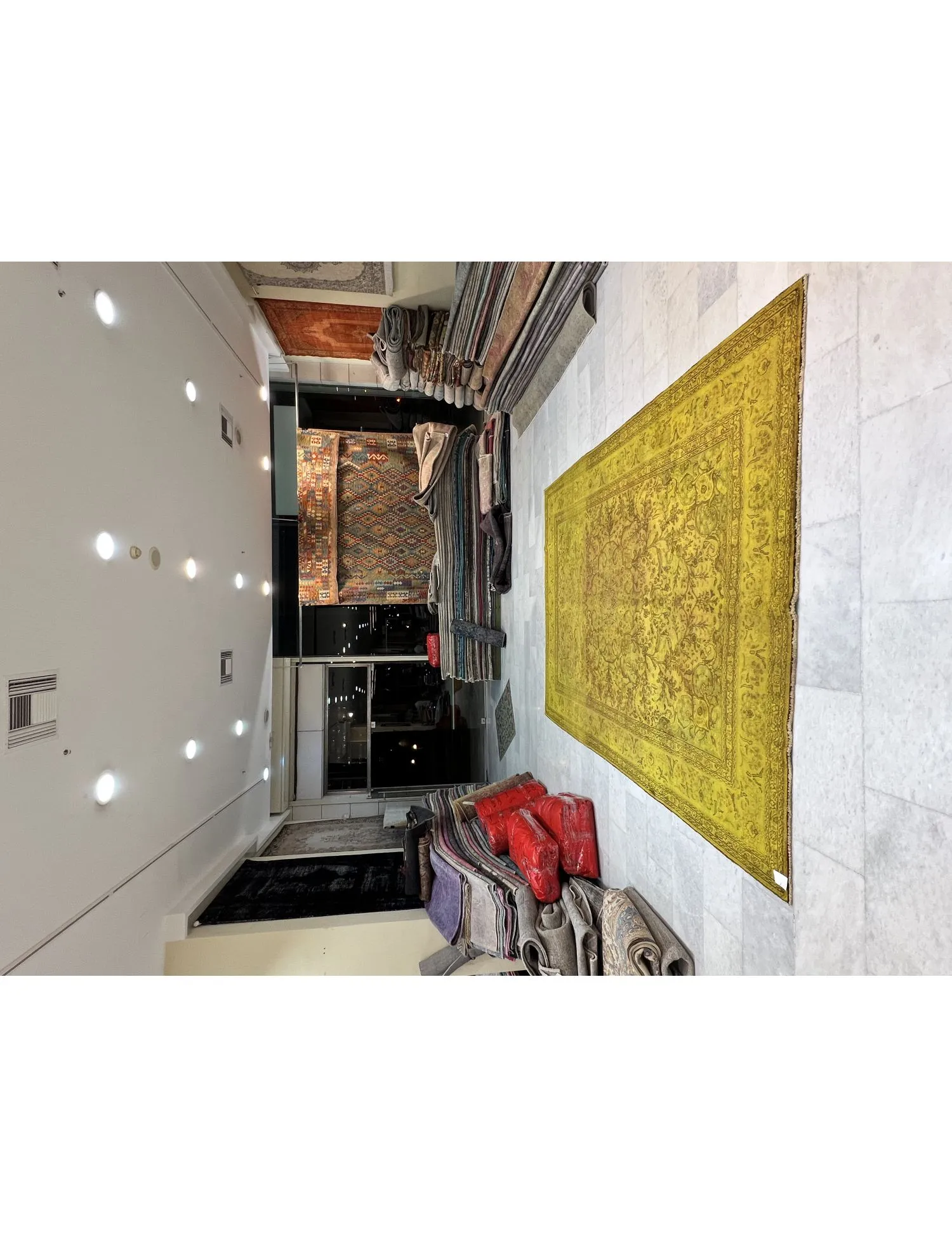 Persisk vintage matta  gul  355 x 250 cm