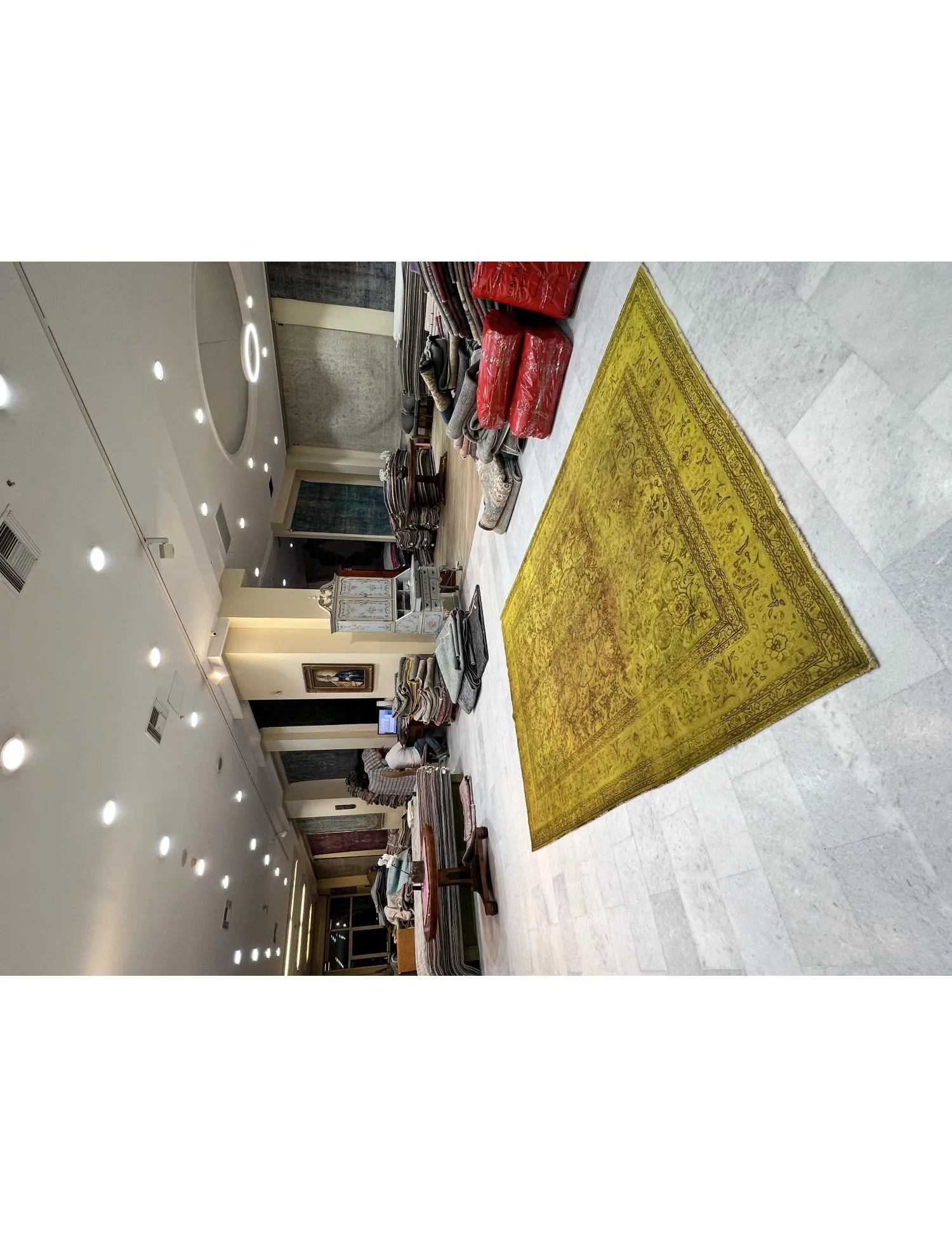 Persisk vintage matta  gul  355 x 250 cm