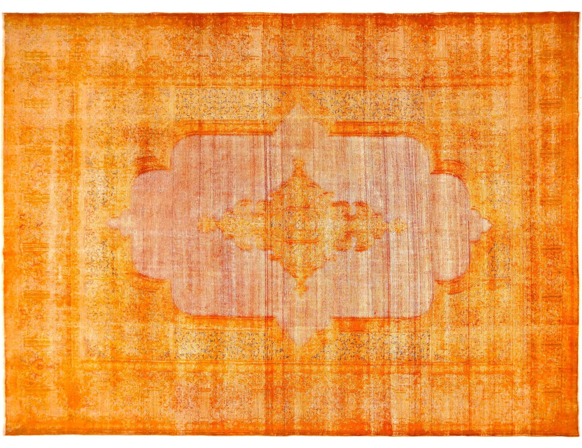 Alfombra persa vintage  naranja  396 x 290 cm