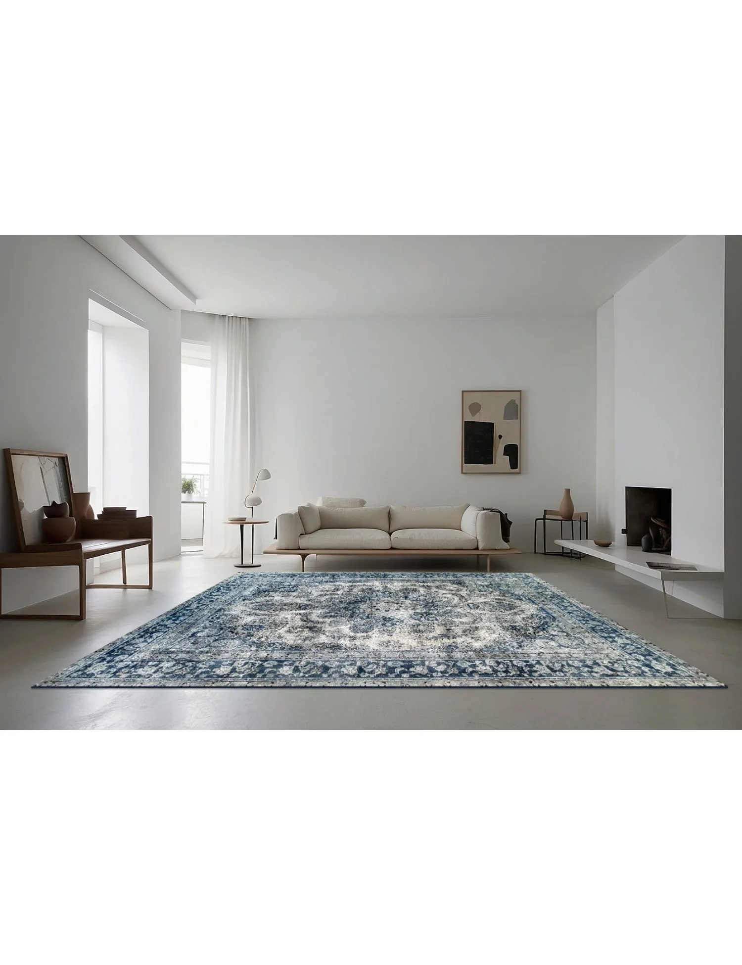 Persian Vintage Carpet  grey  365 x 280 cm