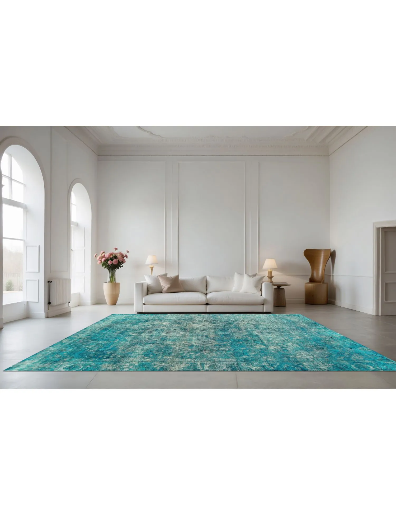 Persian Vintage Carpet  turkoise   274 x 184 cm