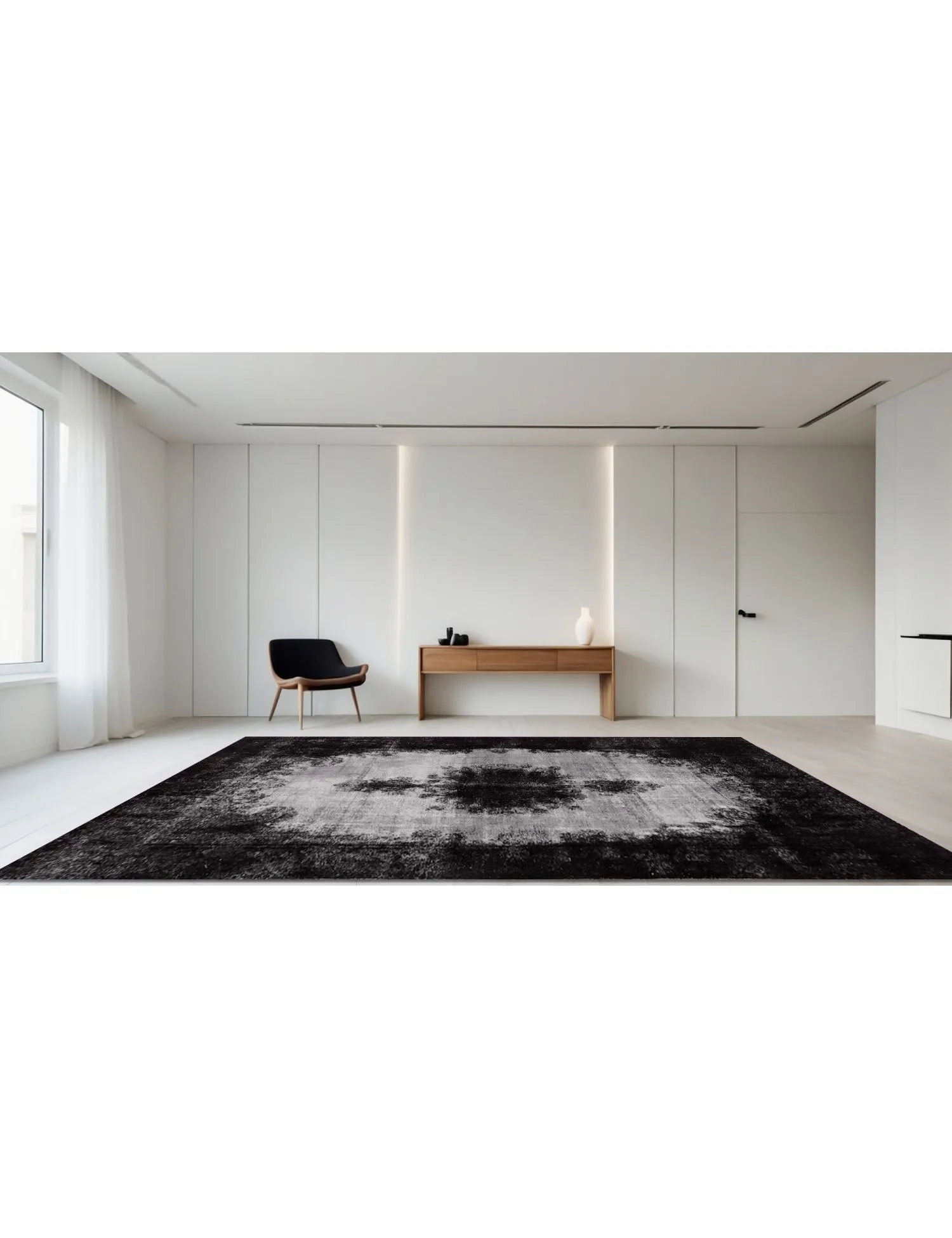 Persisk vintage matta  svart  330 x 220 cm