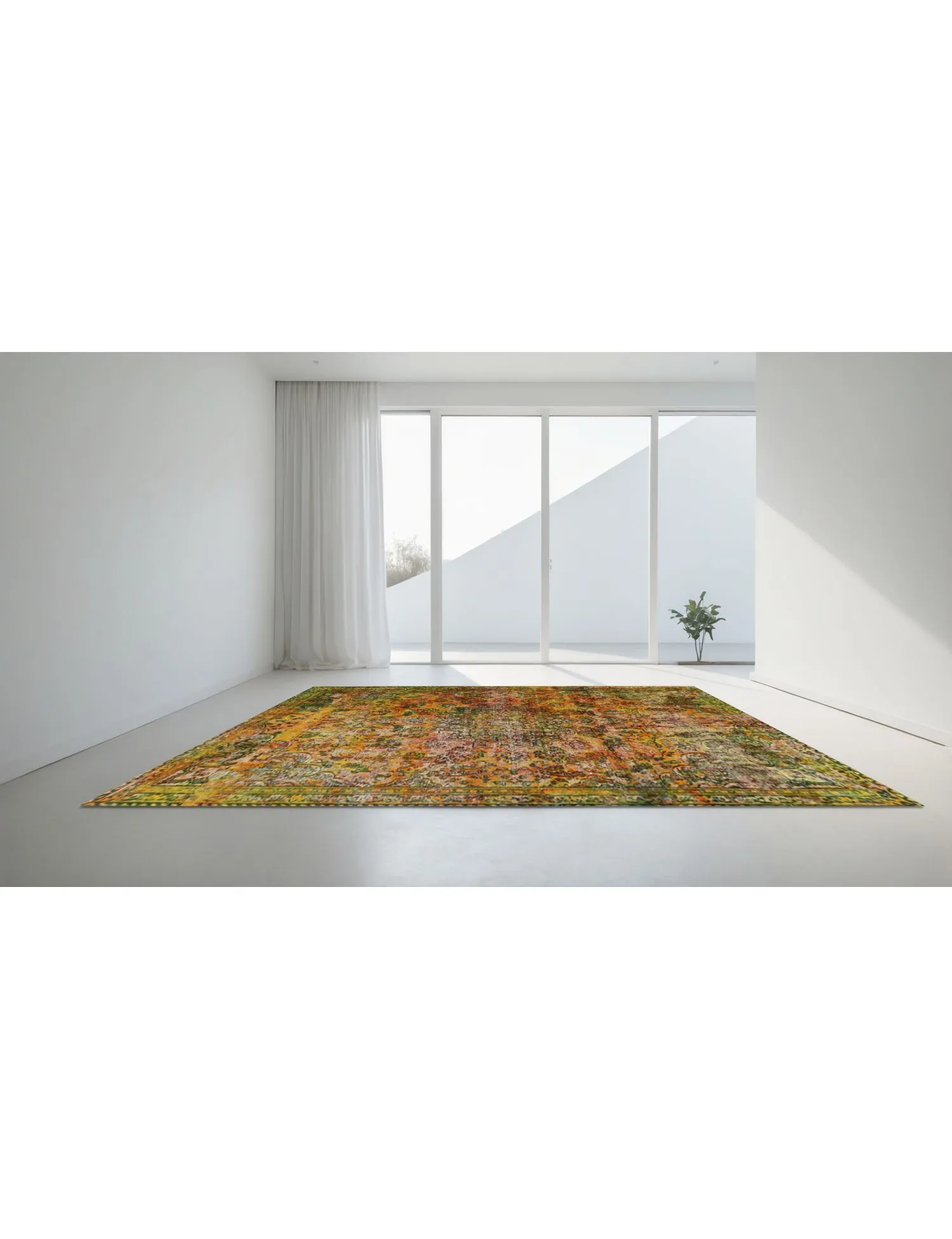 Persian Vintage Carpet  yellow   257 x 172 cm