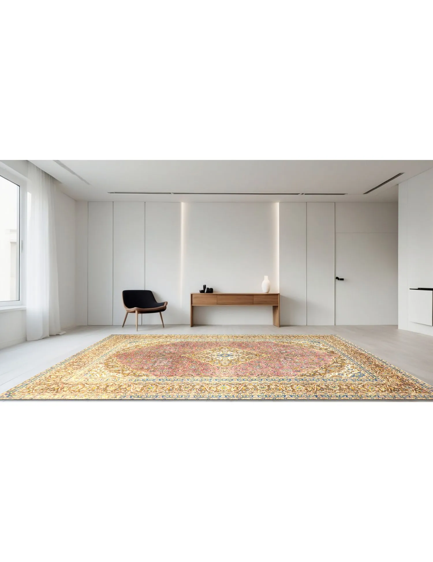 Persisk vintage matta  beige  384 x 285 cm