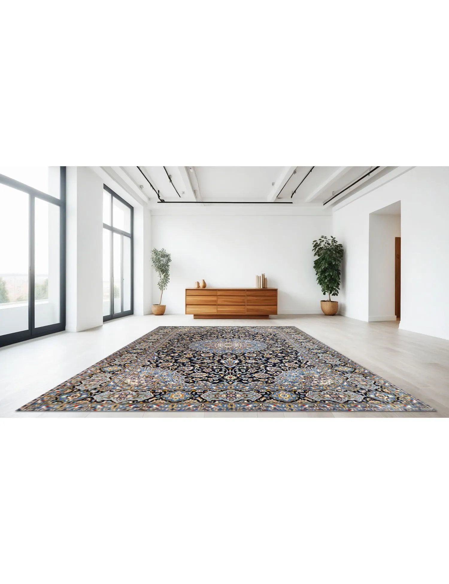 Kashan  blue  429 x 306 cm