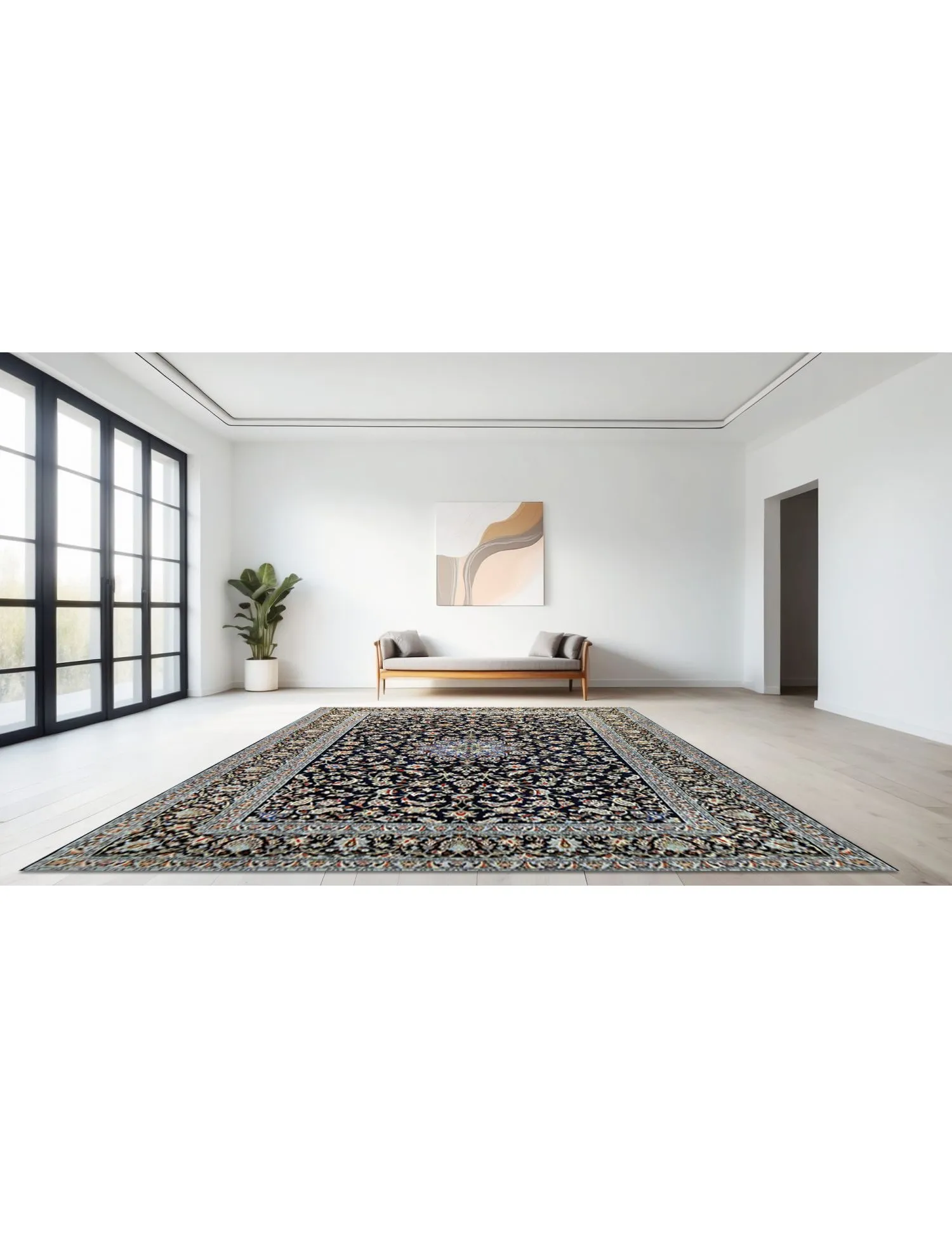 Kashan  blue  370 x 272 cm