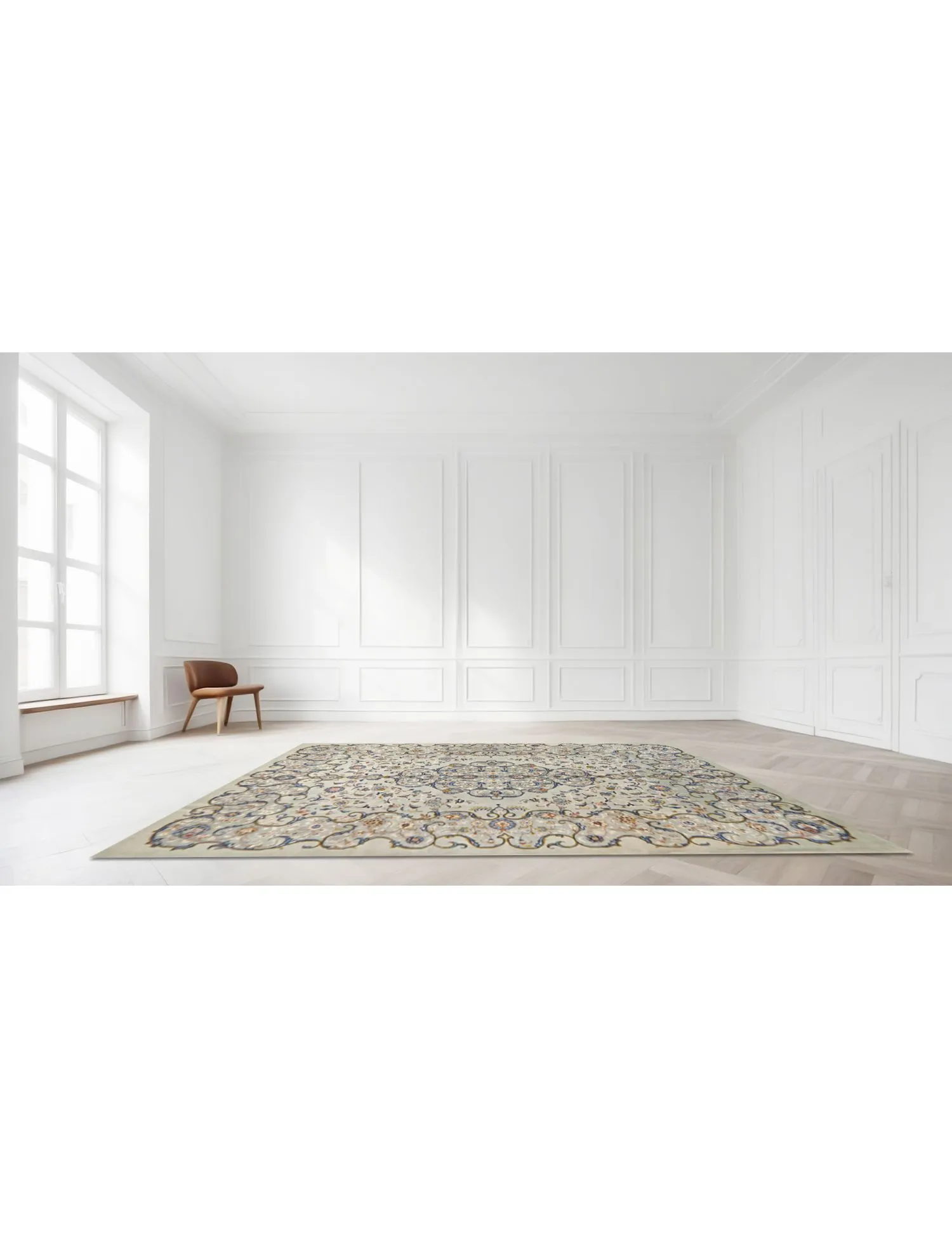 Kashan Patina  verde  315 x 240 cm