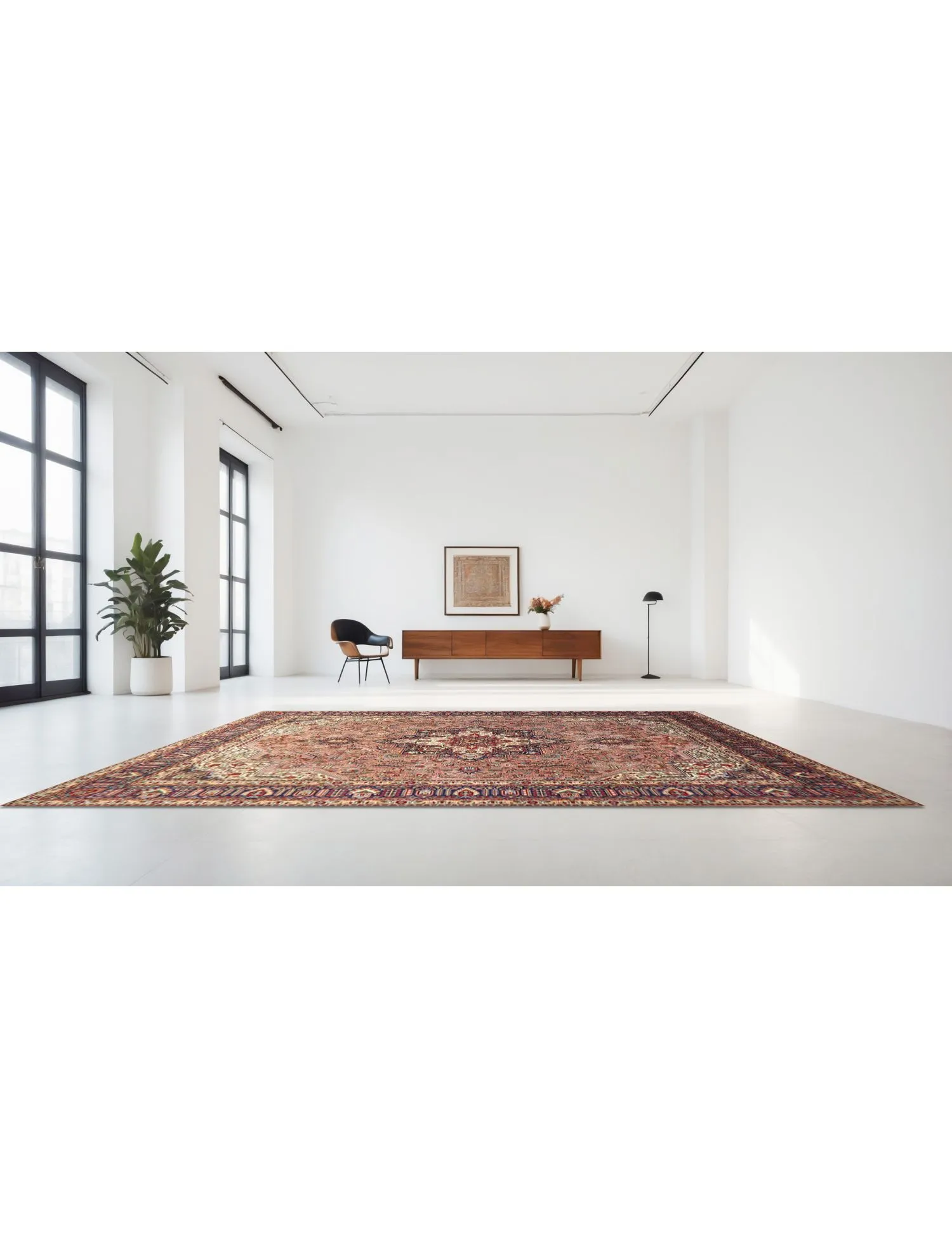 Tabriz Patina  rose  395 x 295 cm