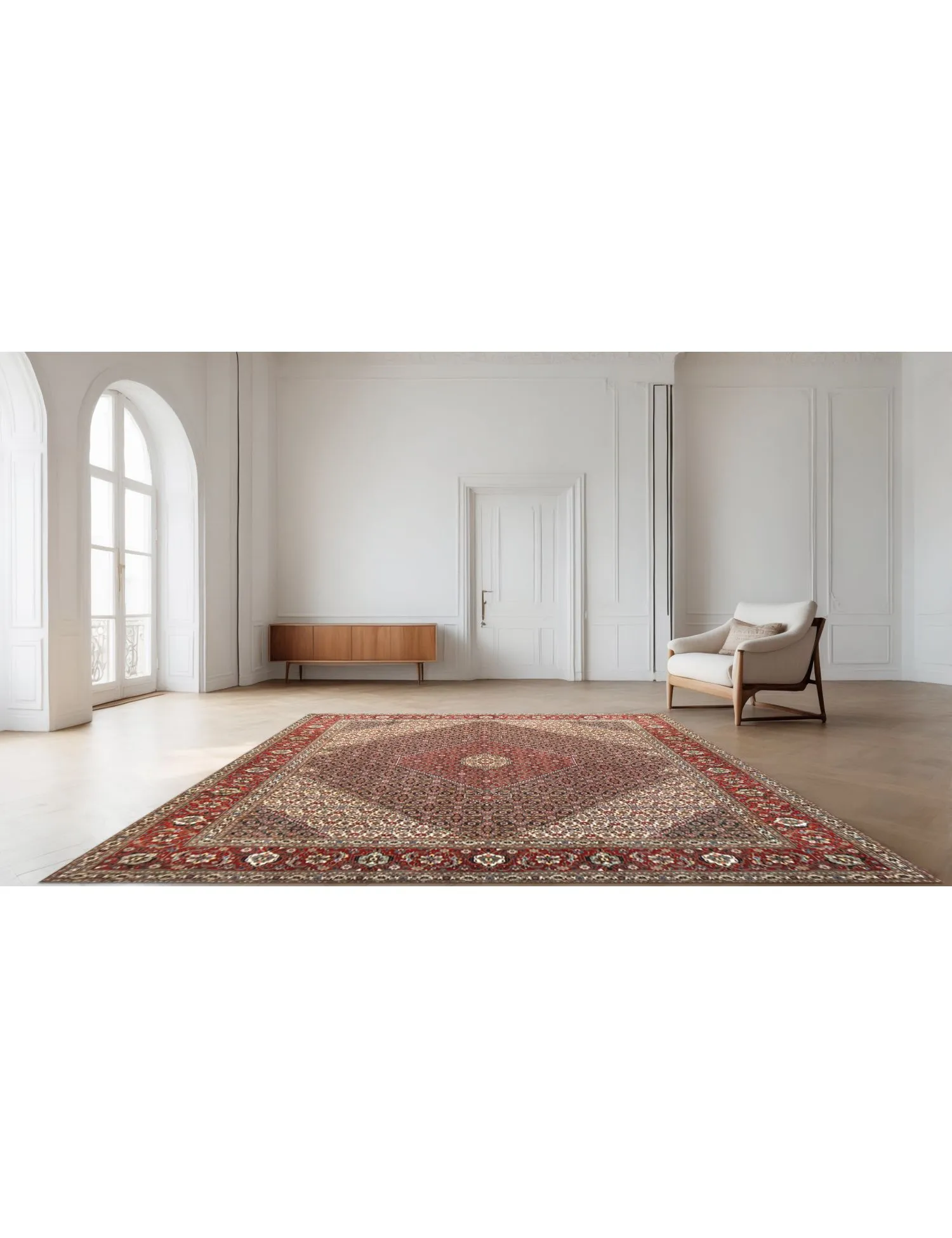 Tabriz Patina  bleu  396 x 296 cm