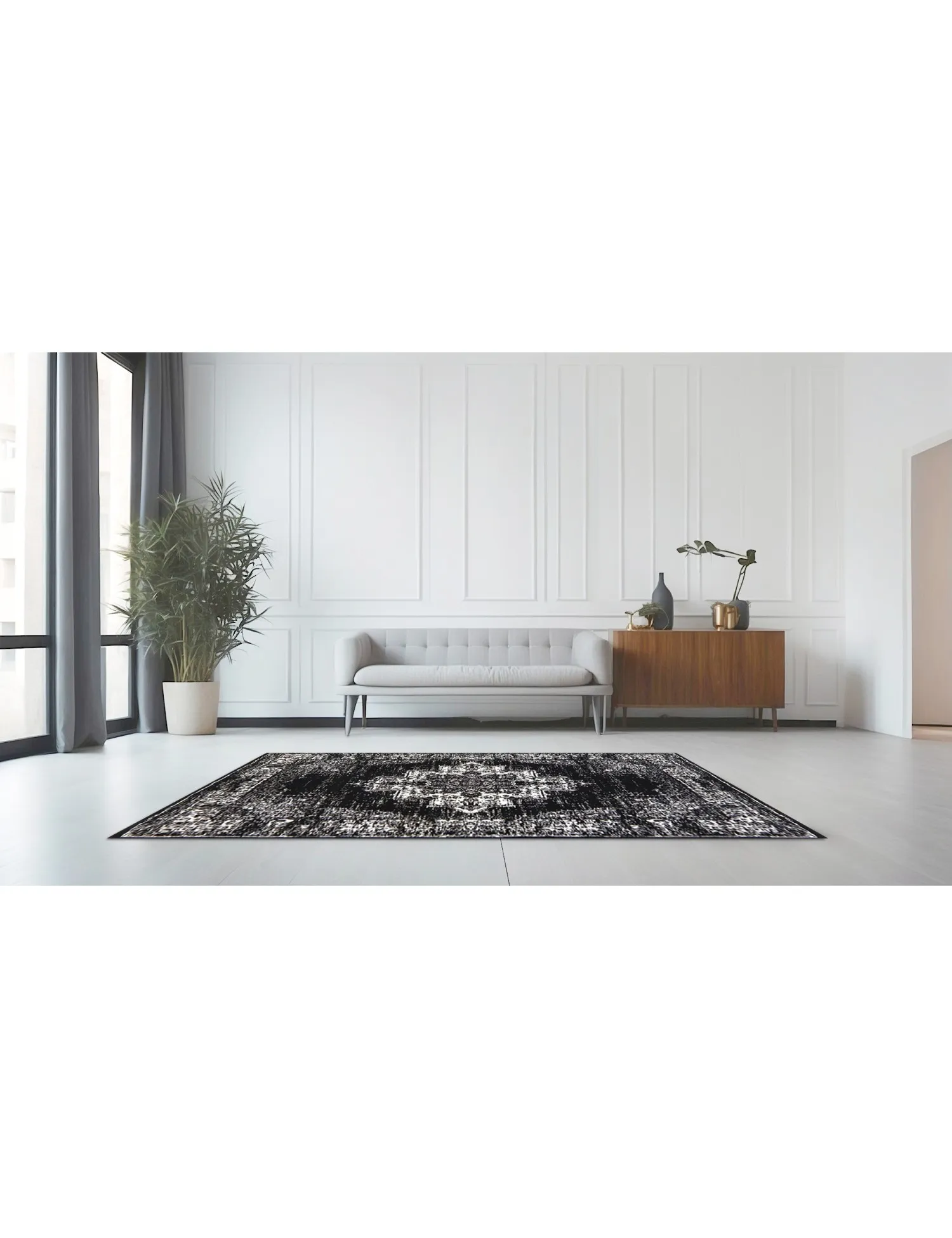 Soba  noir  165 x 102 cm