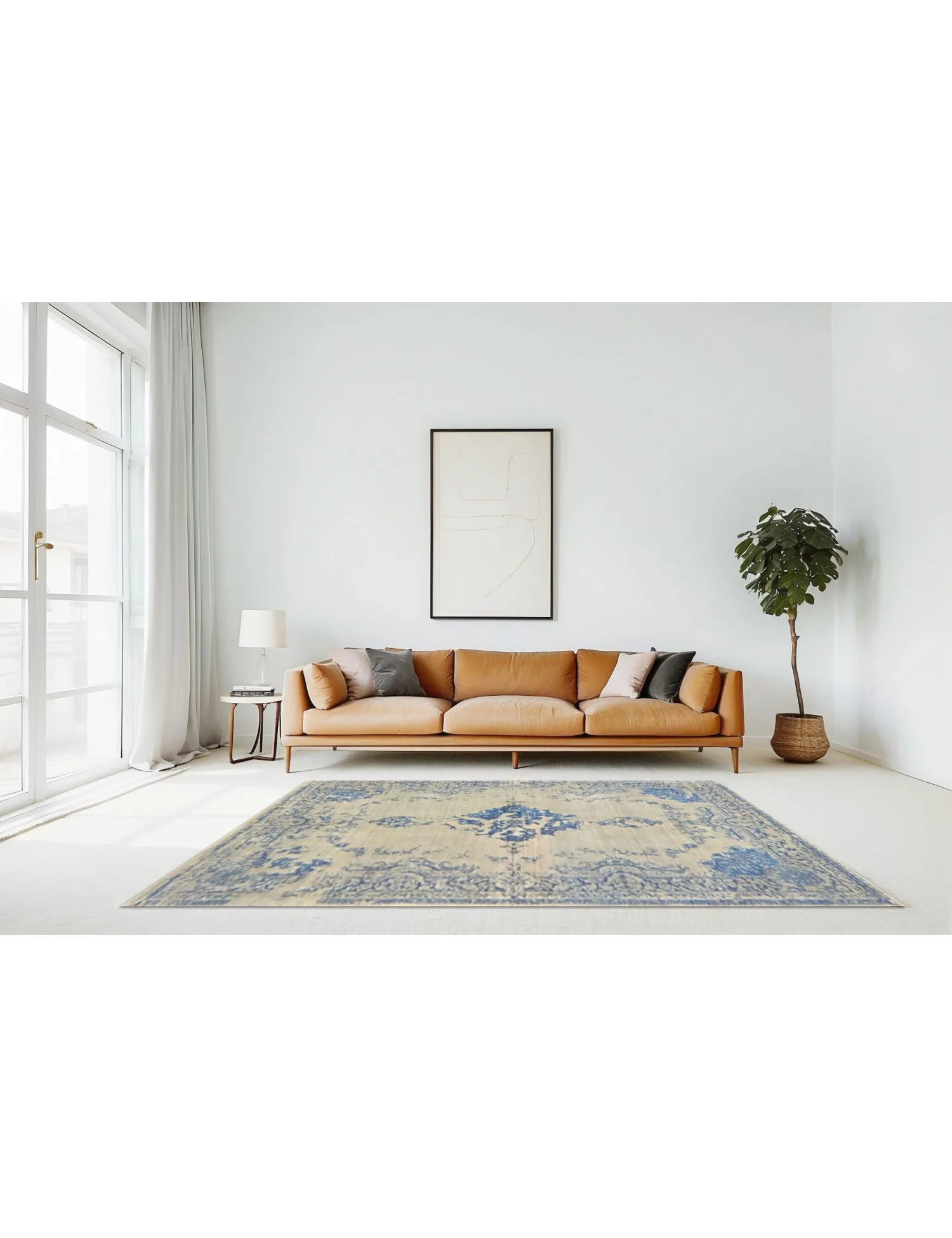 Soba  bleu  151 x 82 cm