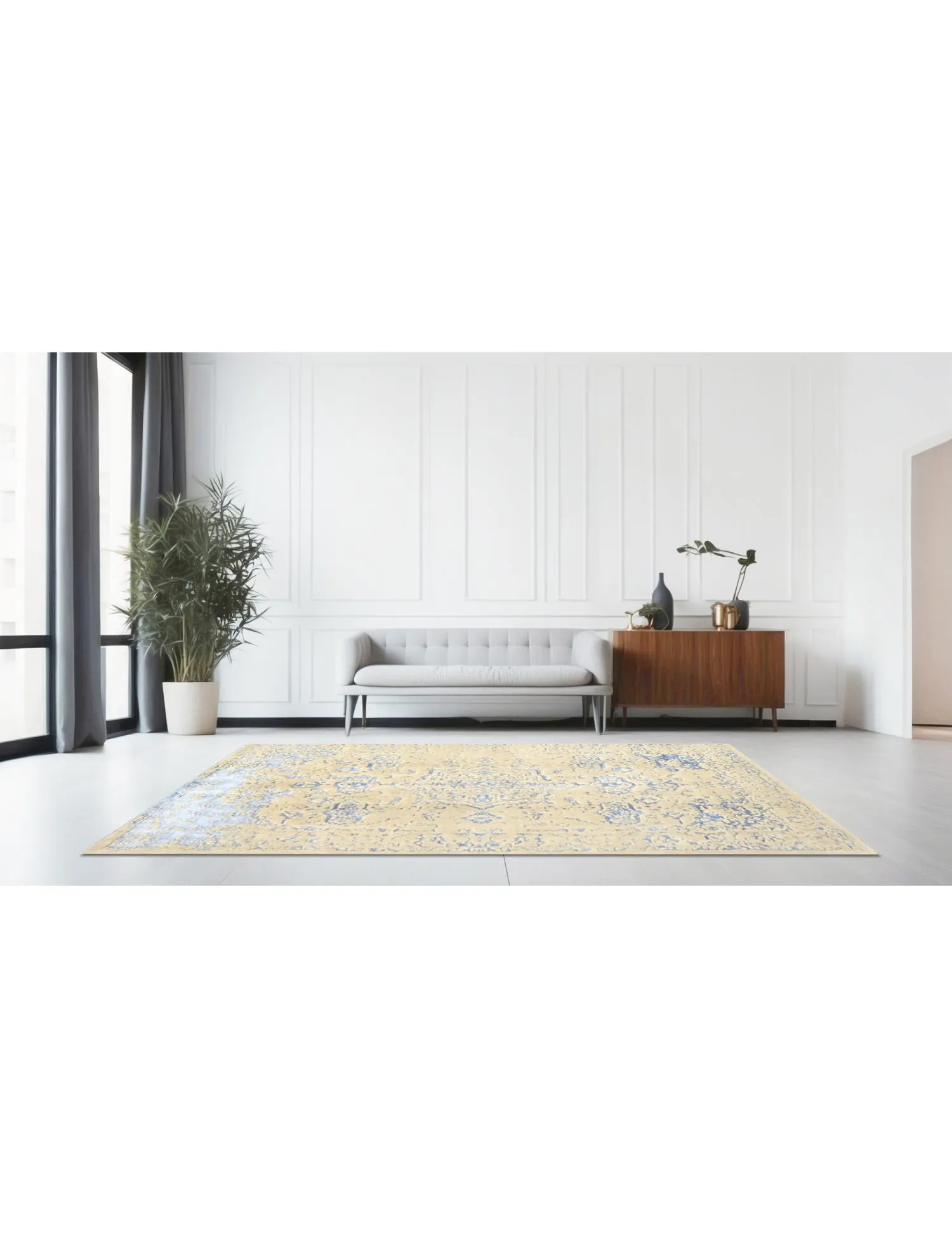 Soba  bleu  236 x 176 cm