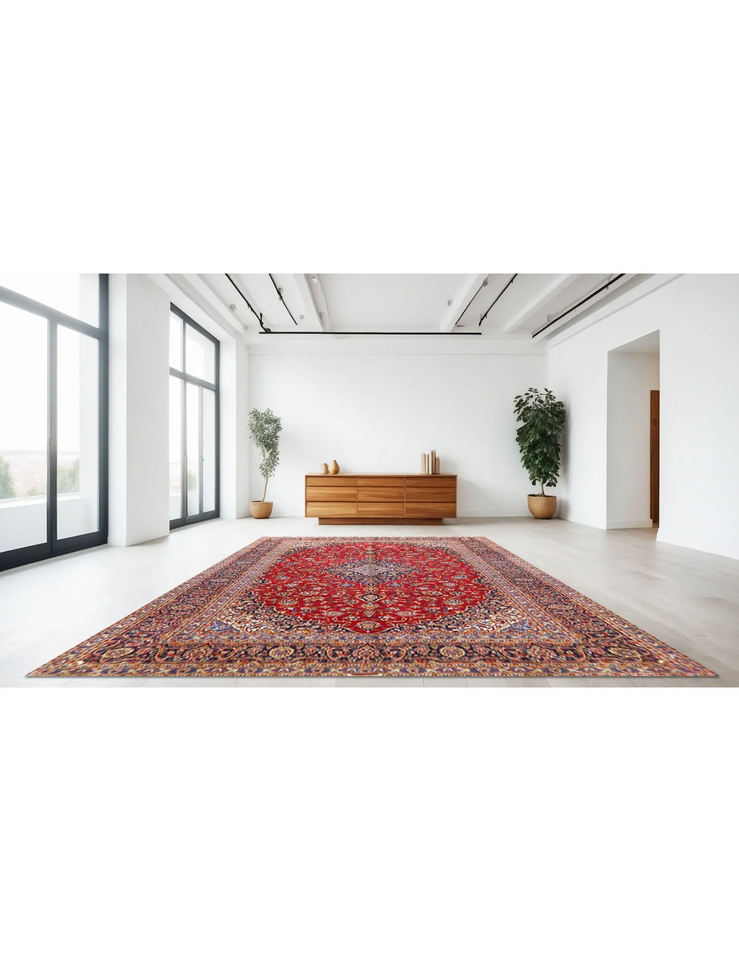 Kashan Patina  rouge  375 x 260 cm