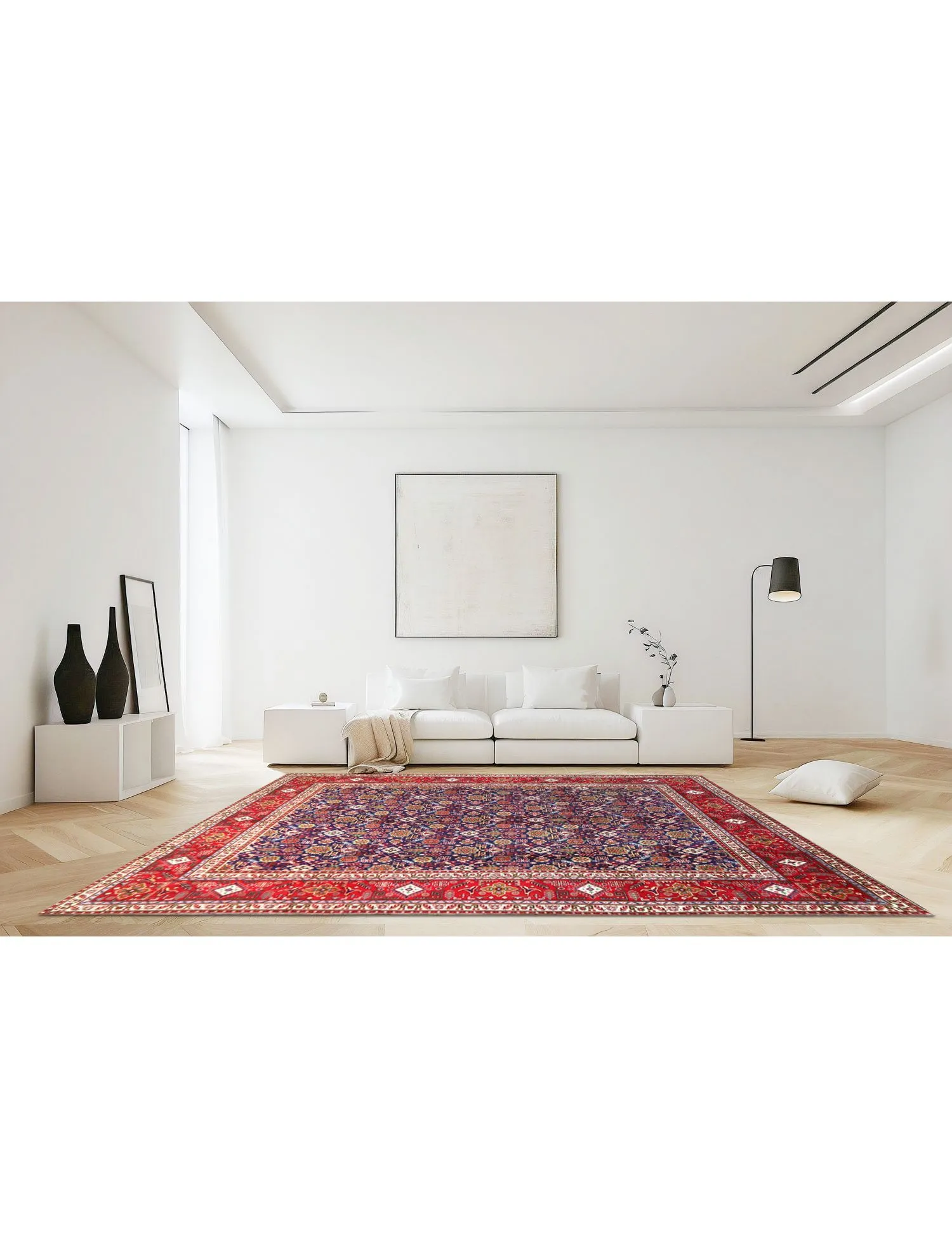 Tabriz Patina  blå  378 x 300 cm