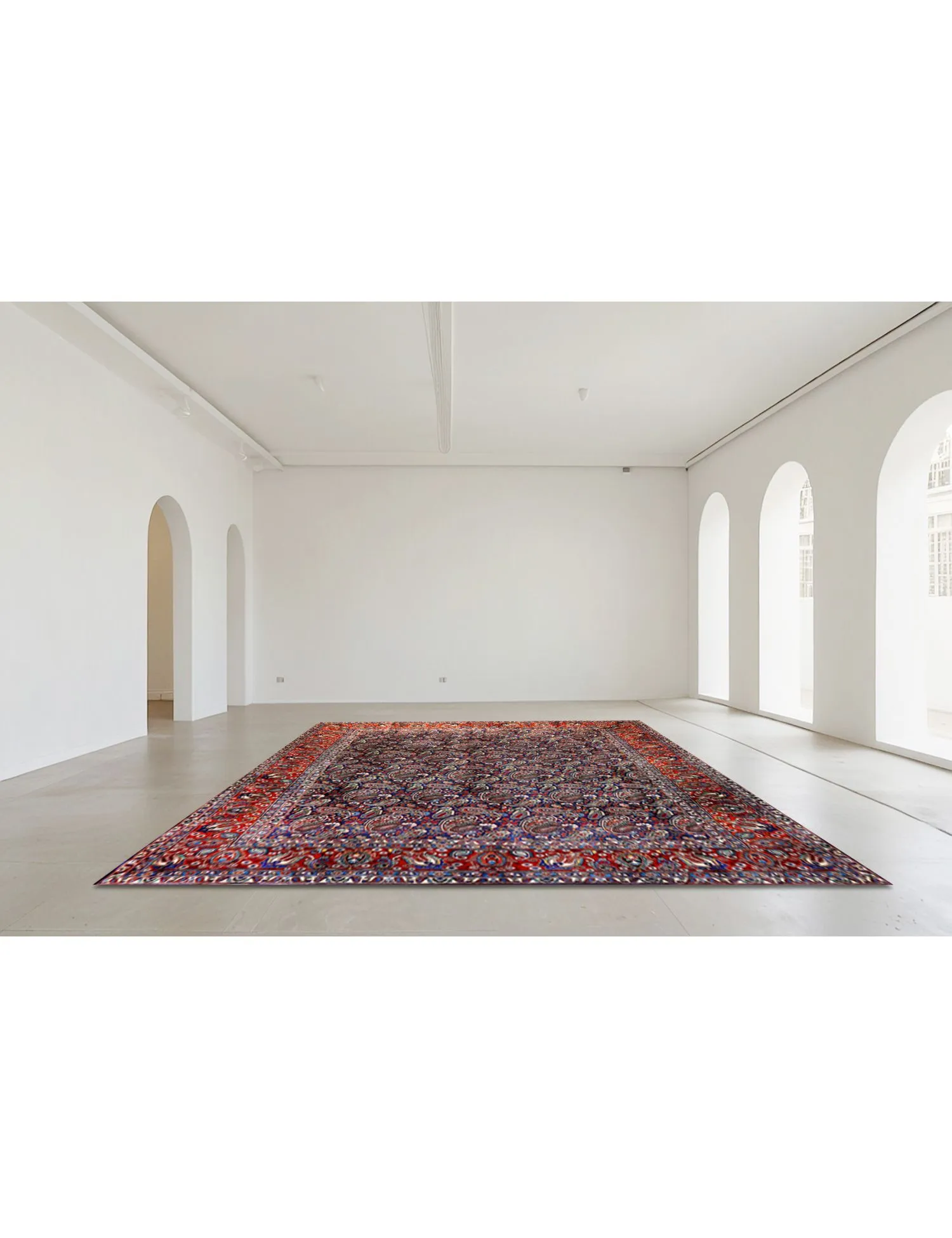 Kashmar Patina  azul  372 x 293 cm