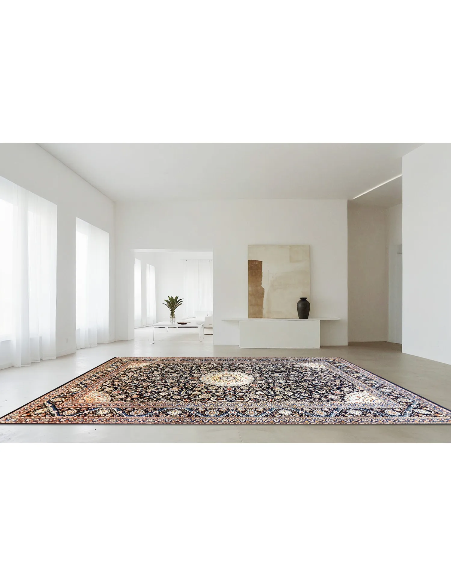 Kashmar Patina  azul  400 x 300 cm