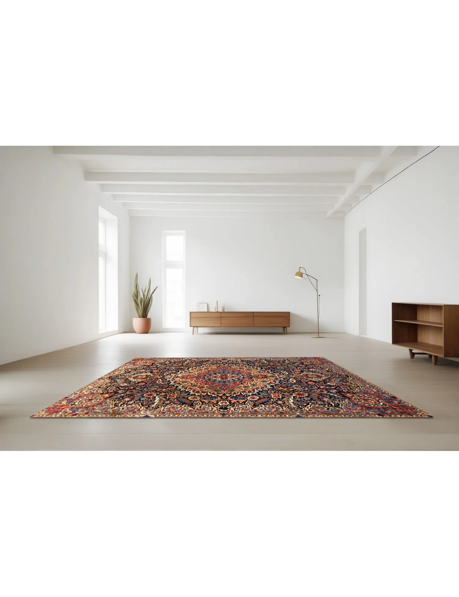 Kashmar Patina  azul  280 x 185 cm