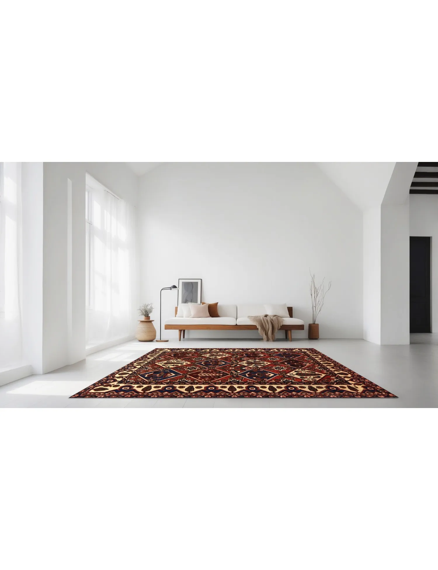 Bakhtiar Patina  brun  195 x 151 cm