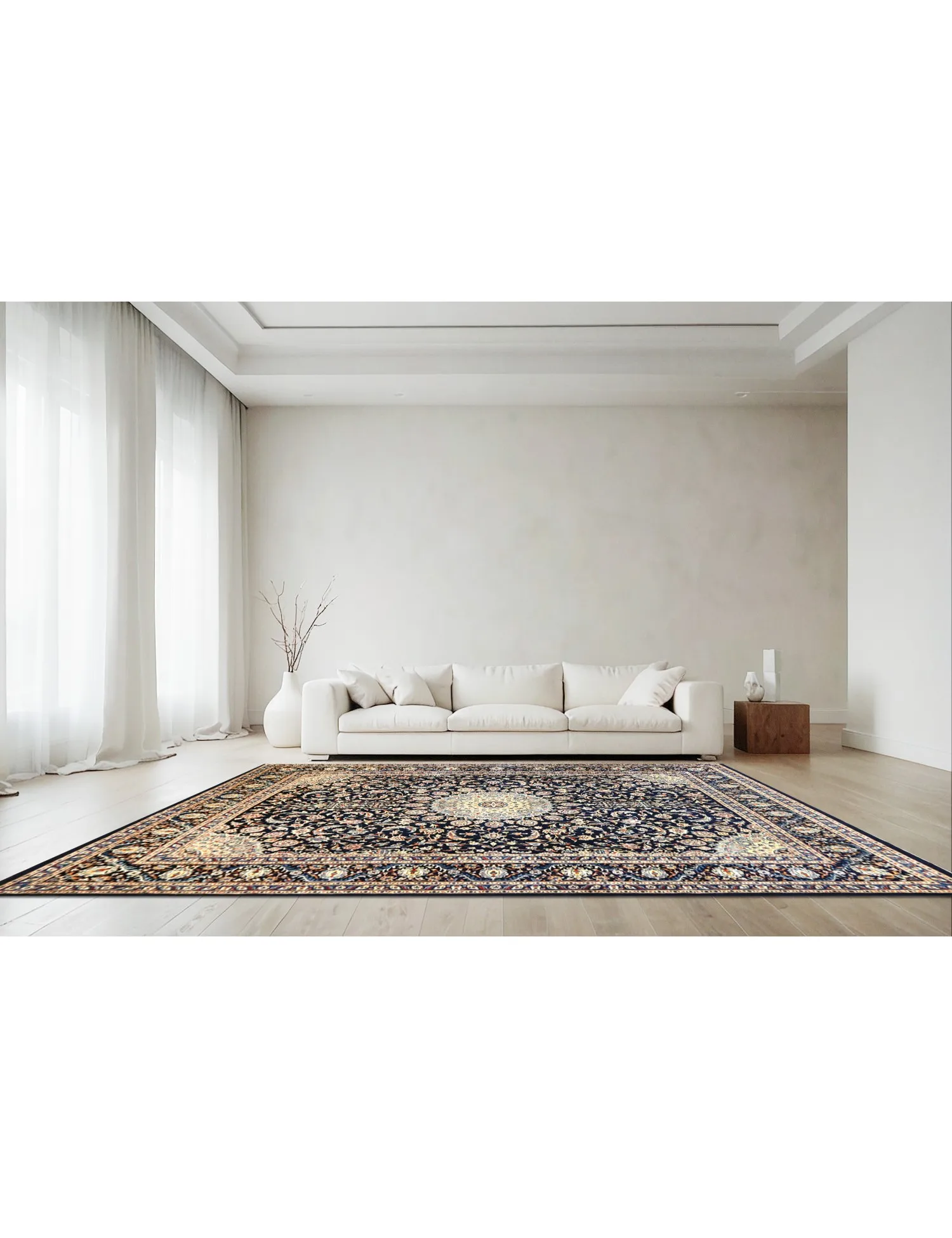 Kashmar Patina  blue  382 x 298 cm