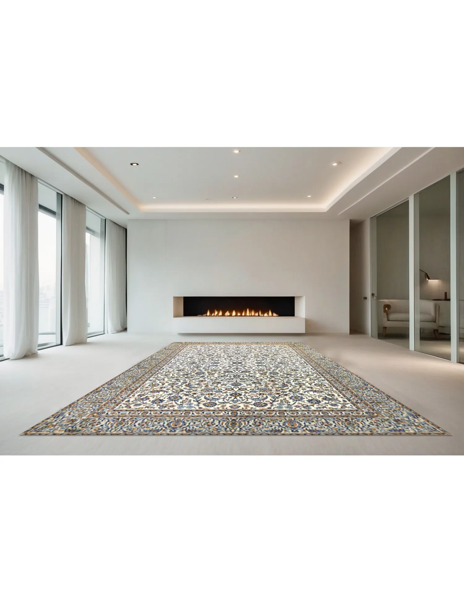 Kashan Patina  beige  385 x 282 cm