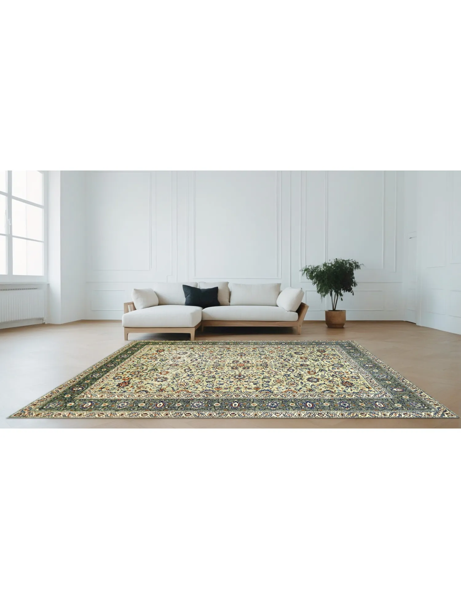 Kashan Patina  vert  405 x 293 cm