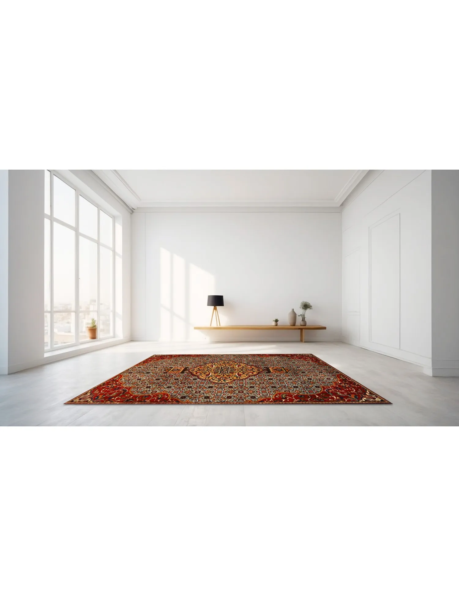 Hamadan Patina  blå  215 x 130 cm