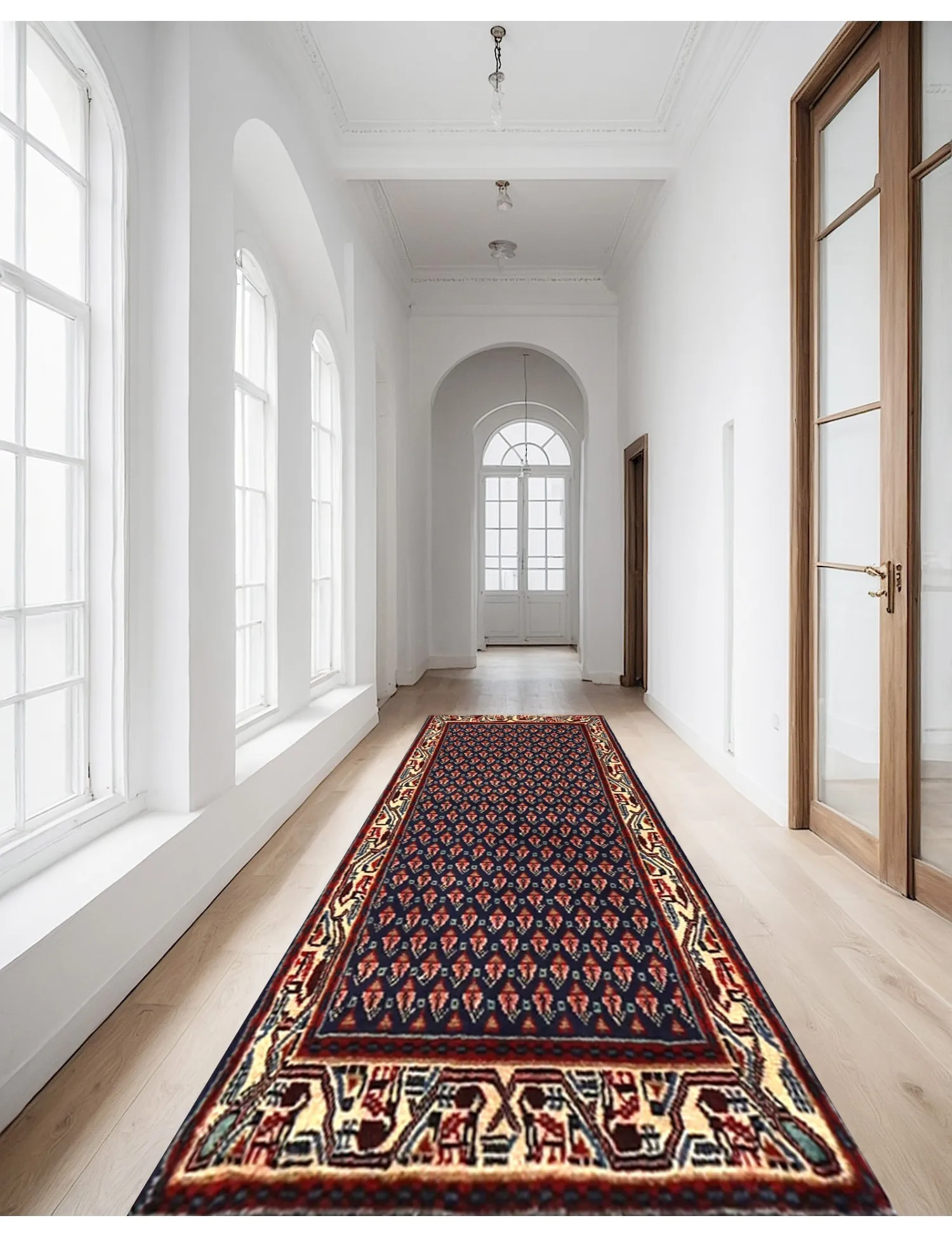 Hamadan  blå  130 x 60 cm