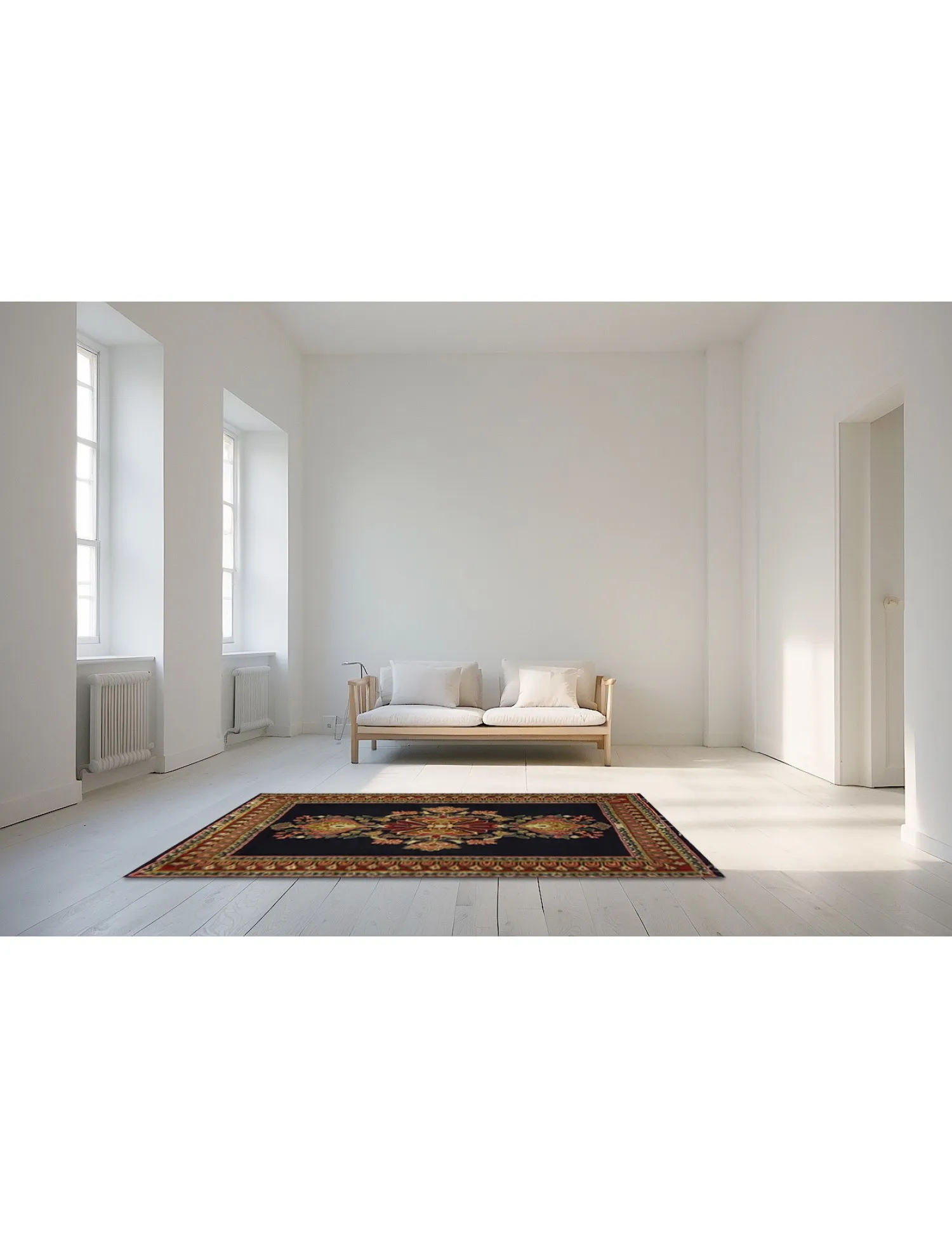 Keshan  bleu  86 x 65 cm