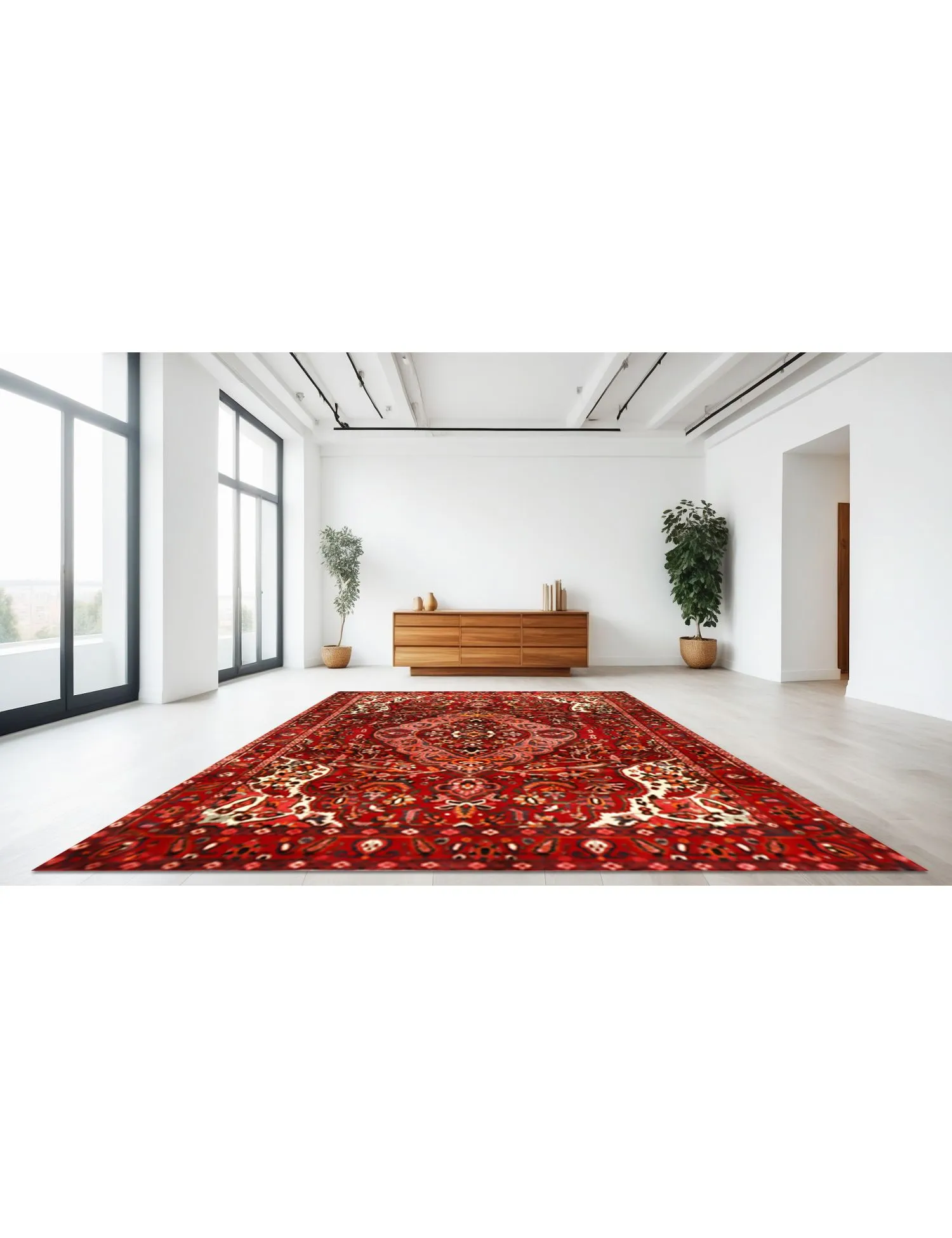 Bakhtiar  rojo  340 x 245 cm