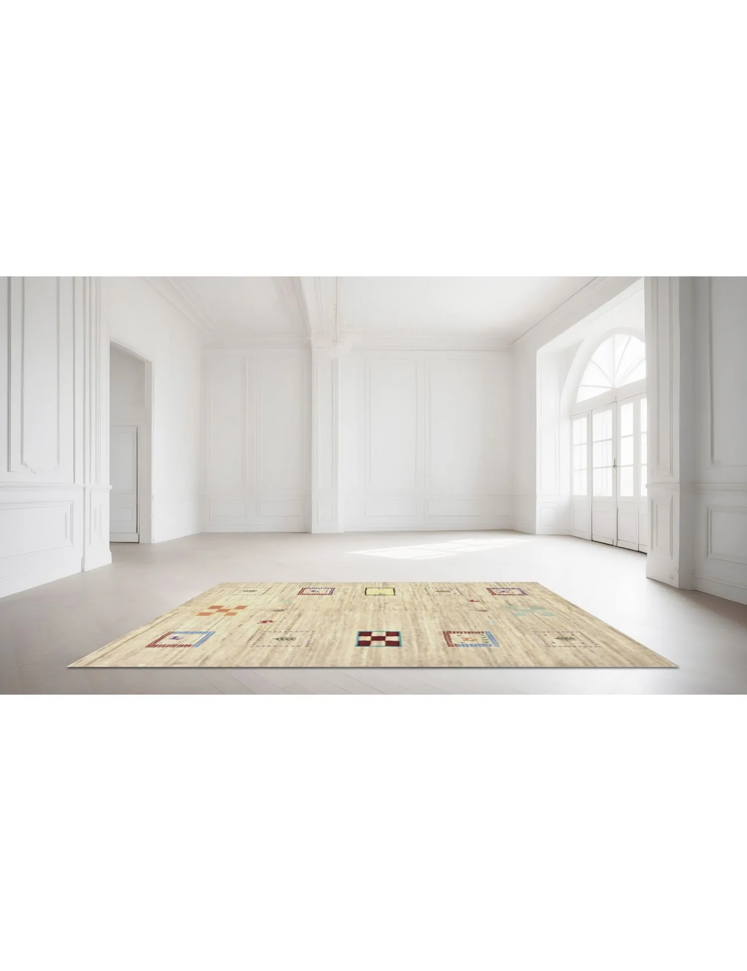 Gabbeh Persan  beige  203 x 150 cm