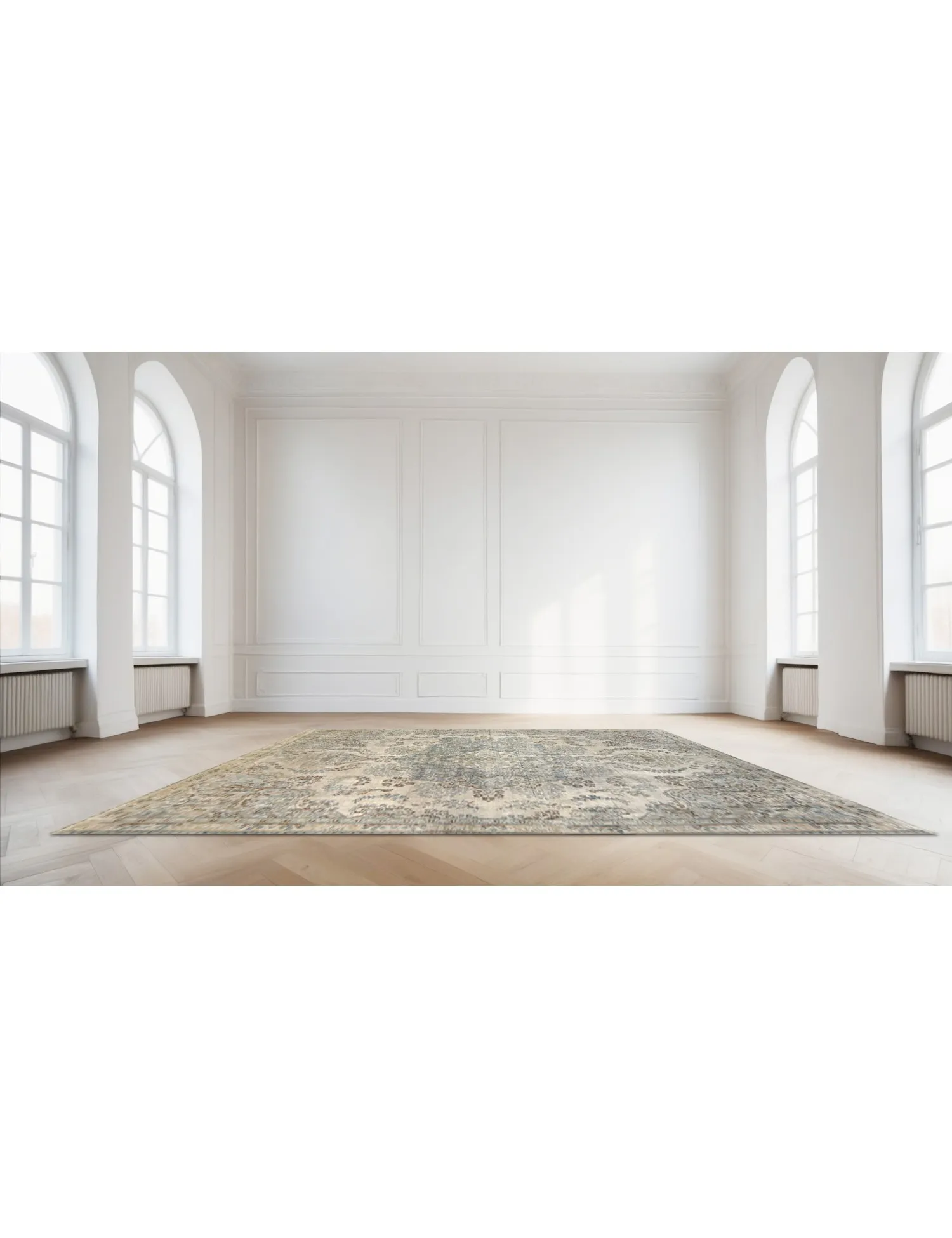 Tapis vintage  bleu  320 x 215 cm
