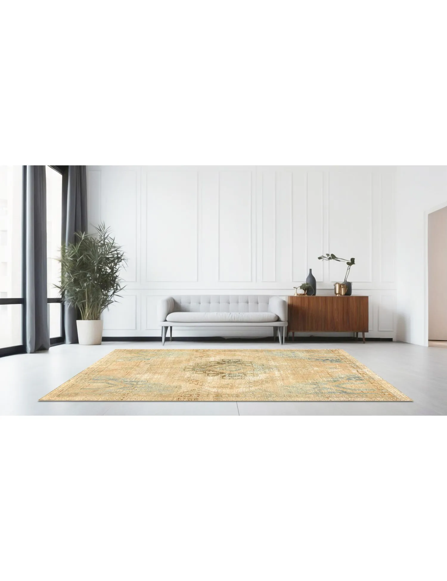 Persisk Vintagetæppe  beige  197 x 147 cm
