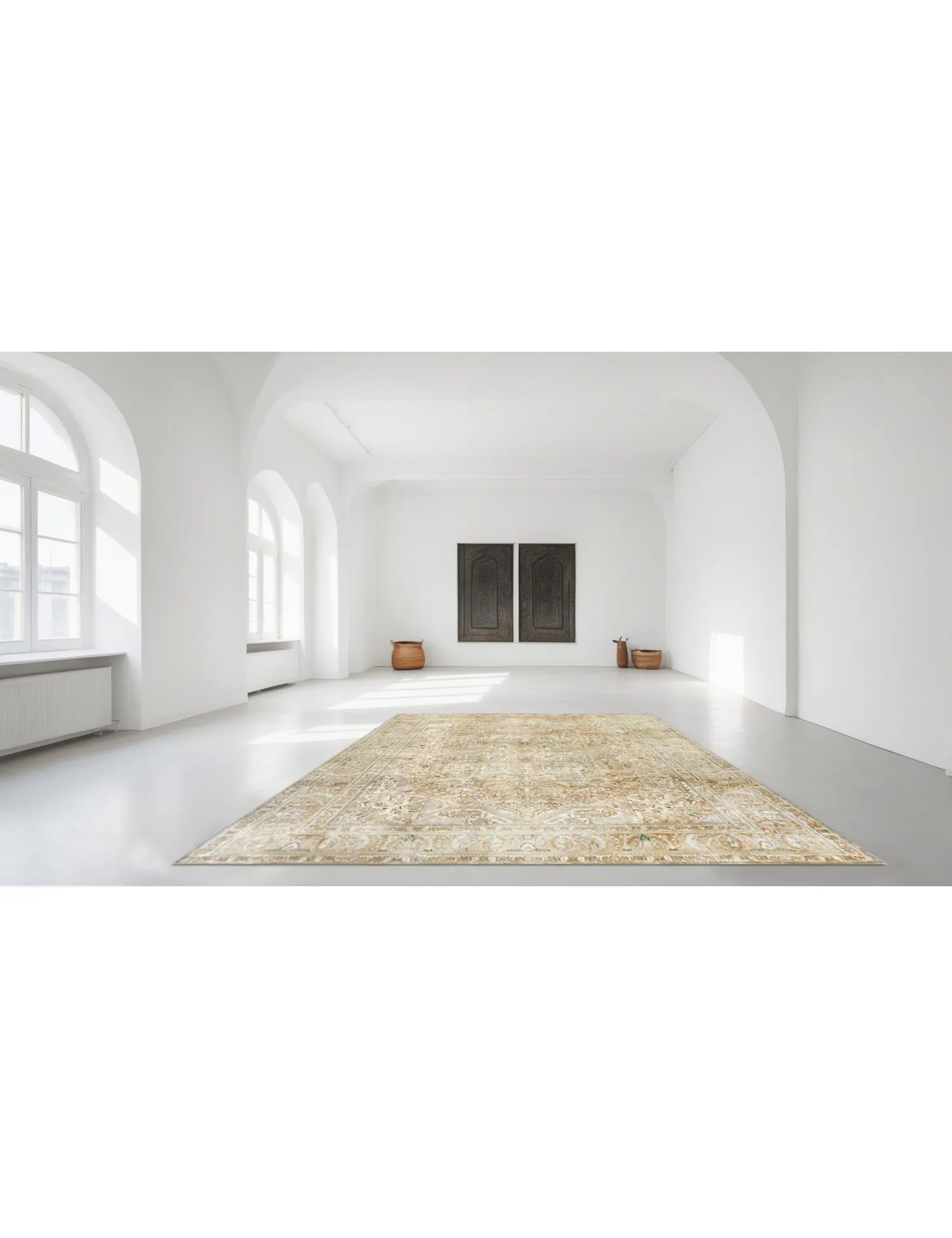 Tapis Persan vintage  beige  338 x 242 cm