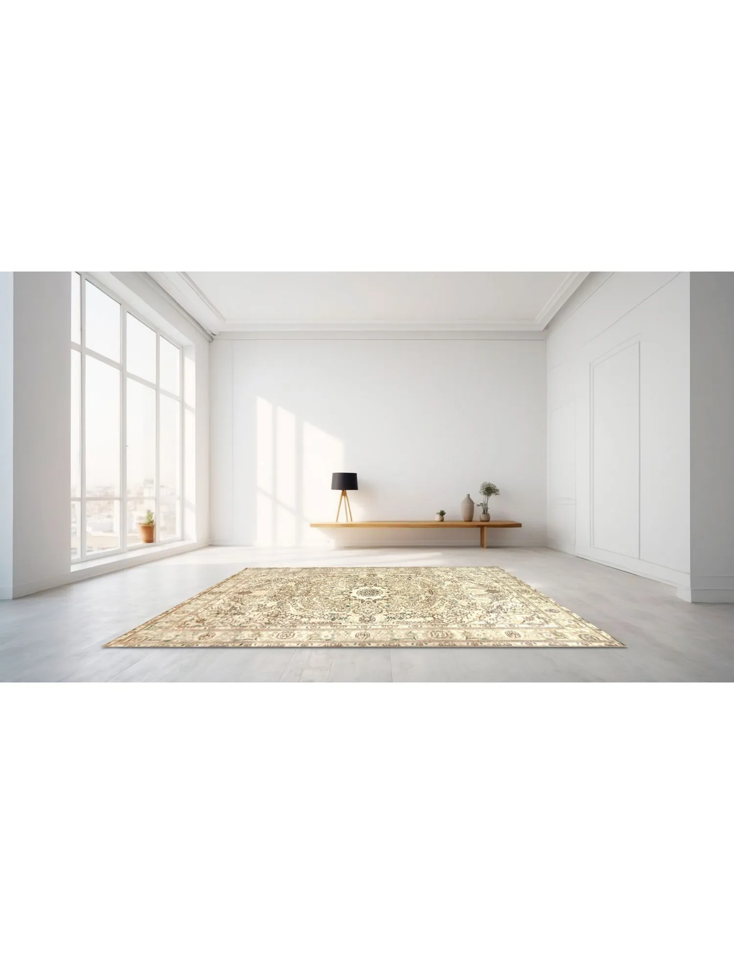 Persisk Vintagetæppe  beige  296 x 197 cm