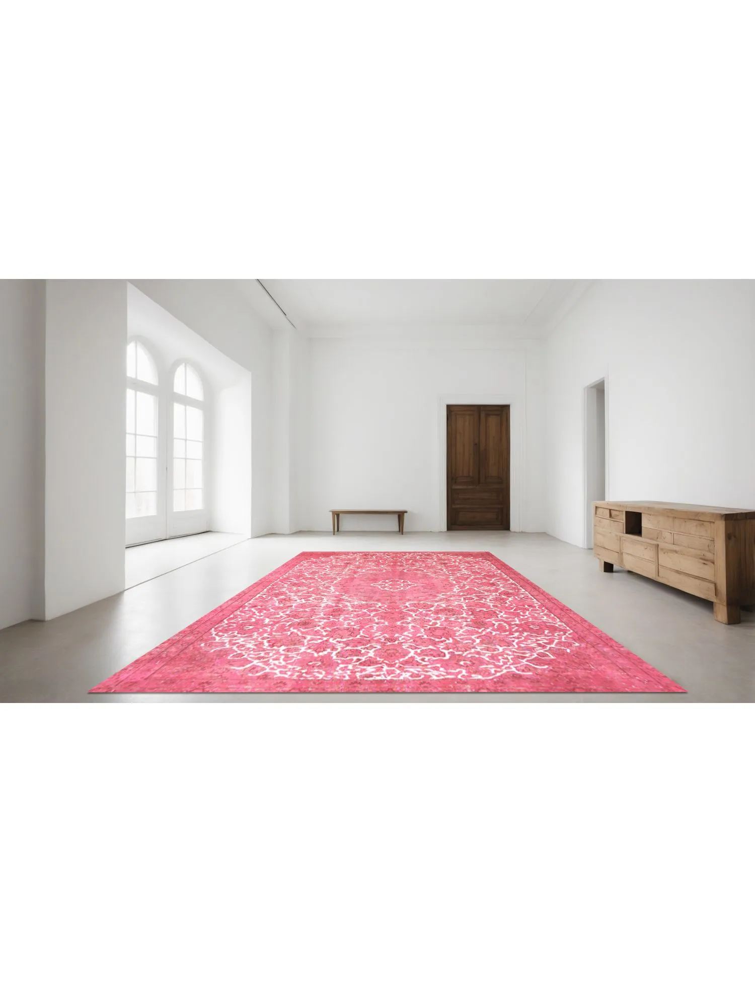 Tapis Persan vintage  rouge  390 x 210 cm