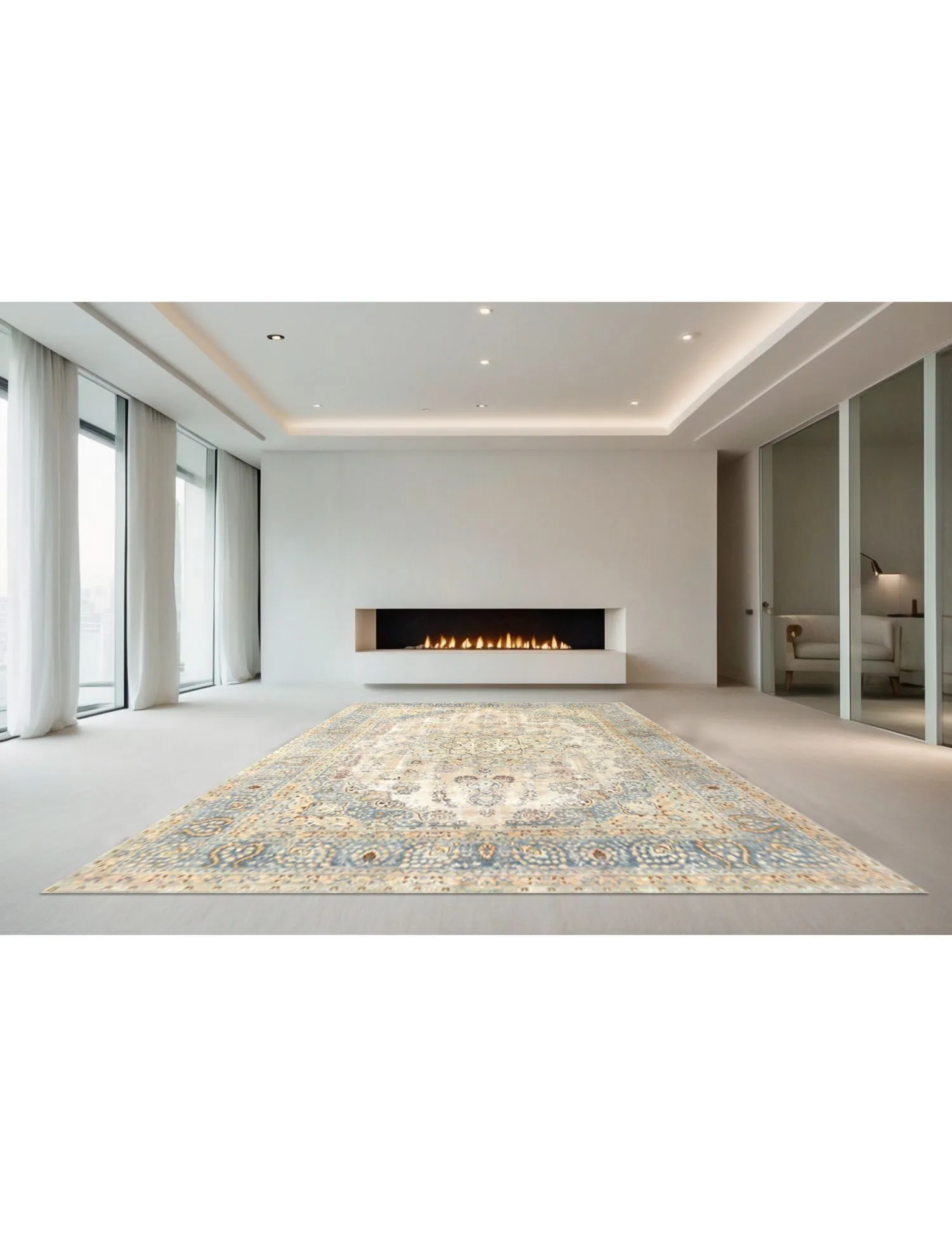 Persian Vintage Carpet  beige   380 x 290 cm