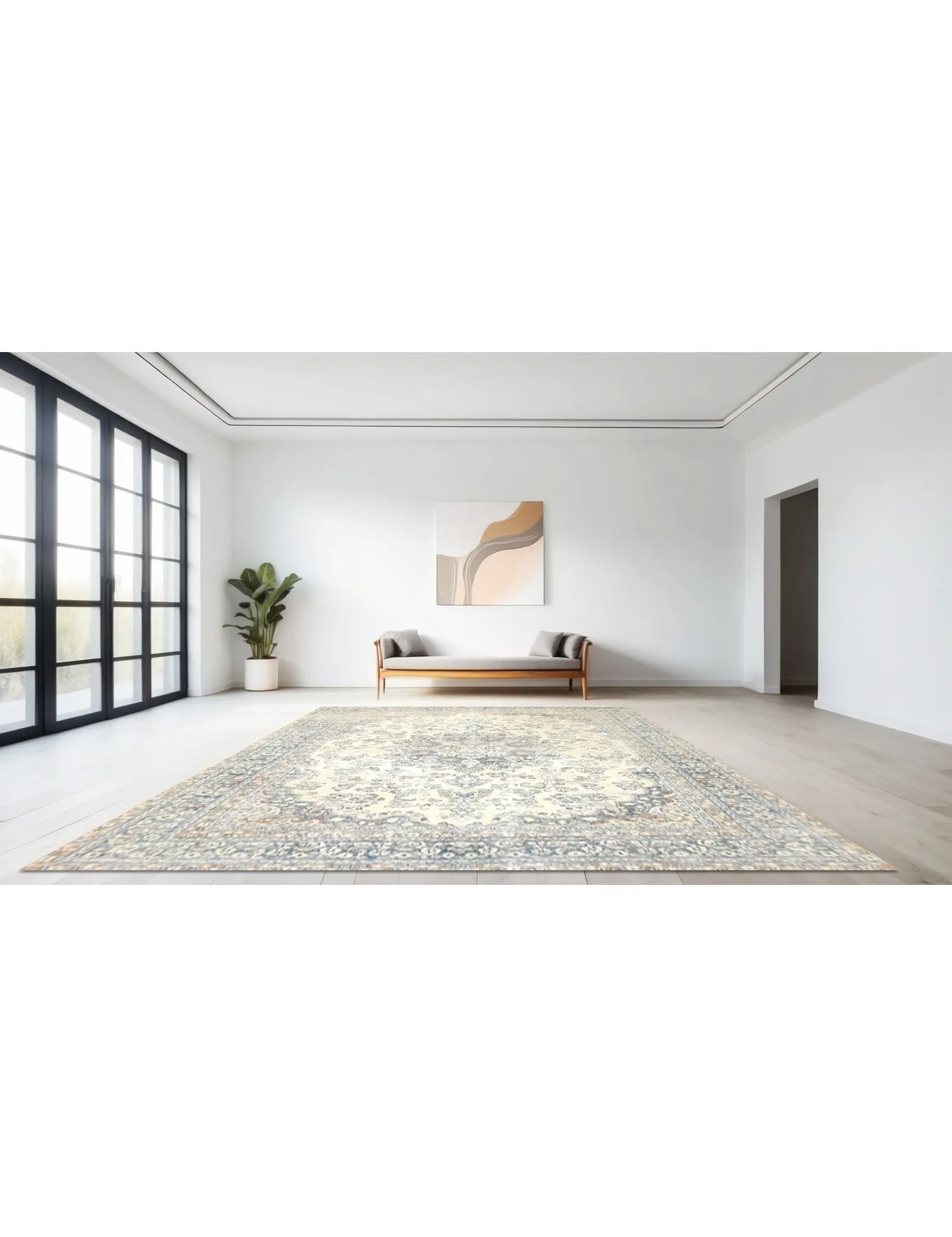 Persisk Vintagetæppe  beige  353 x 280 cm