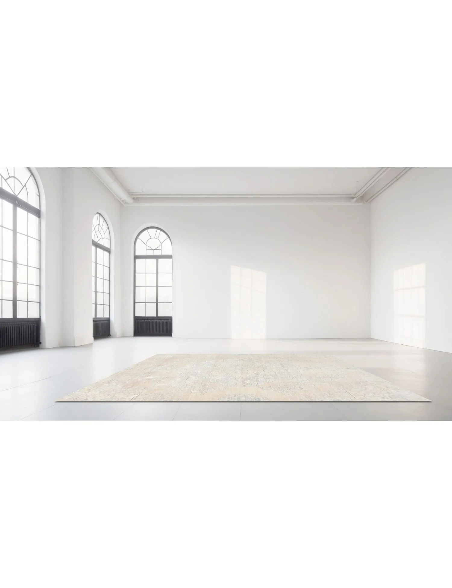 Tapis Persan vintage  beige  251 x 188 cm