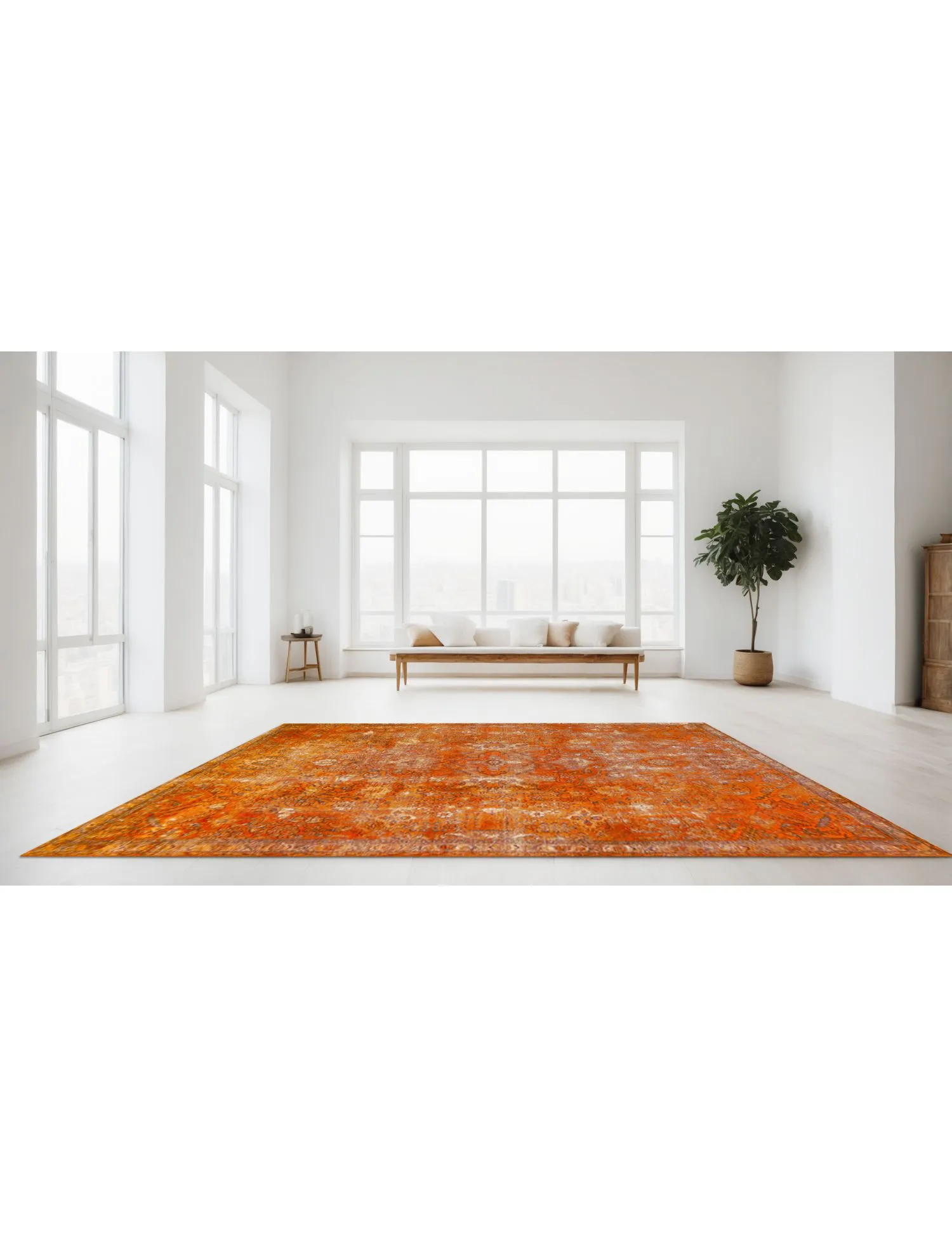 Persian Vintage Carpet  orange   320 x 227 cm