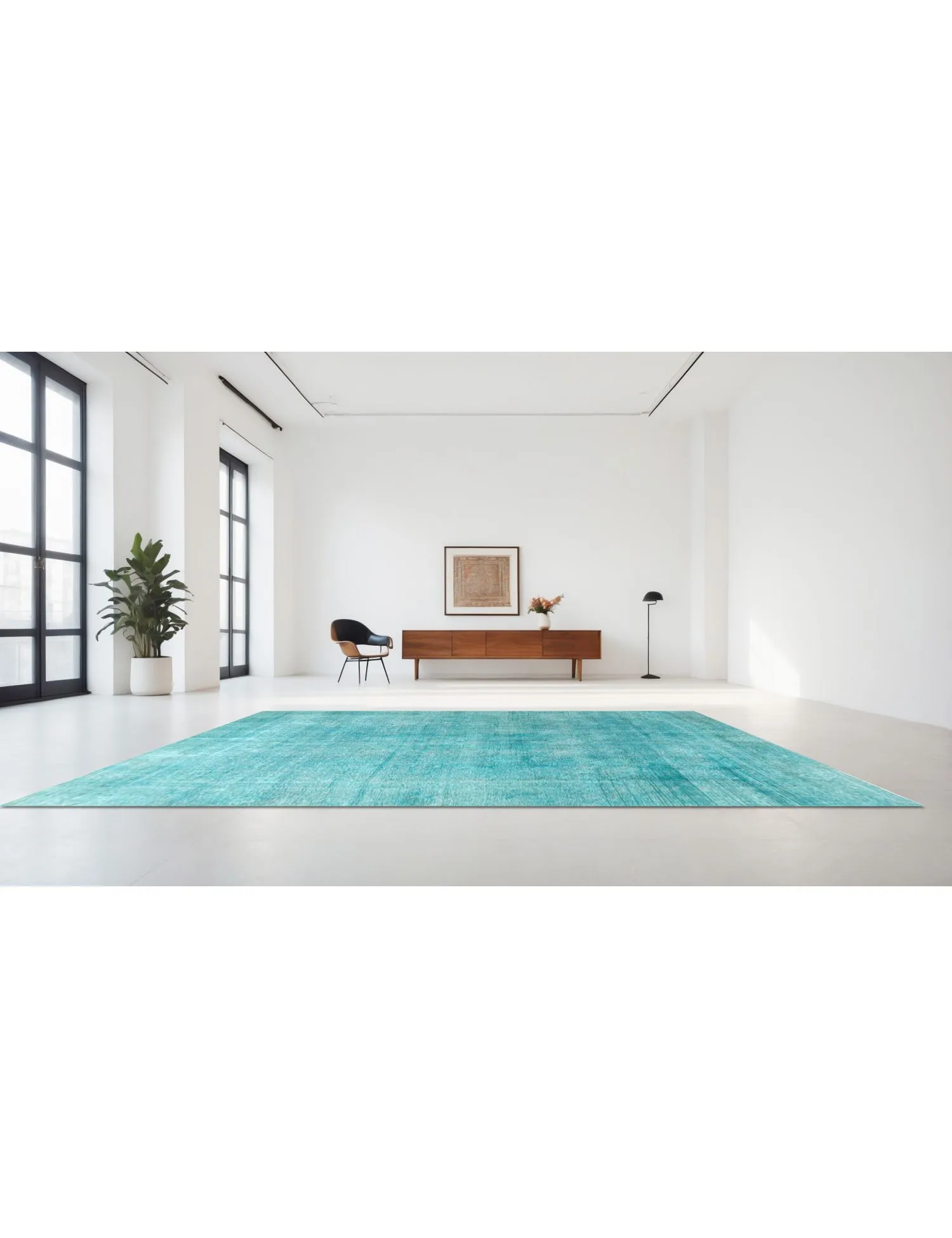 Tapis Persan vintage  bleu  350 x 273 cm