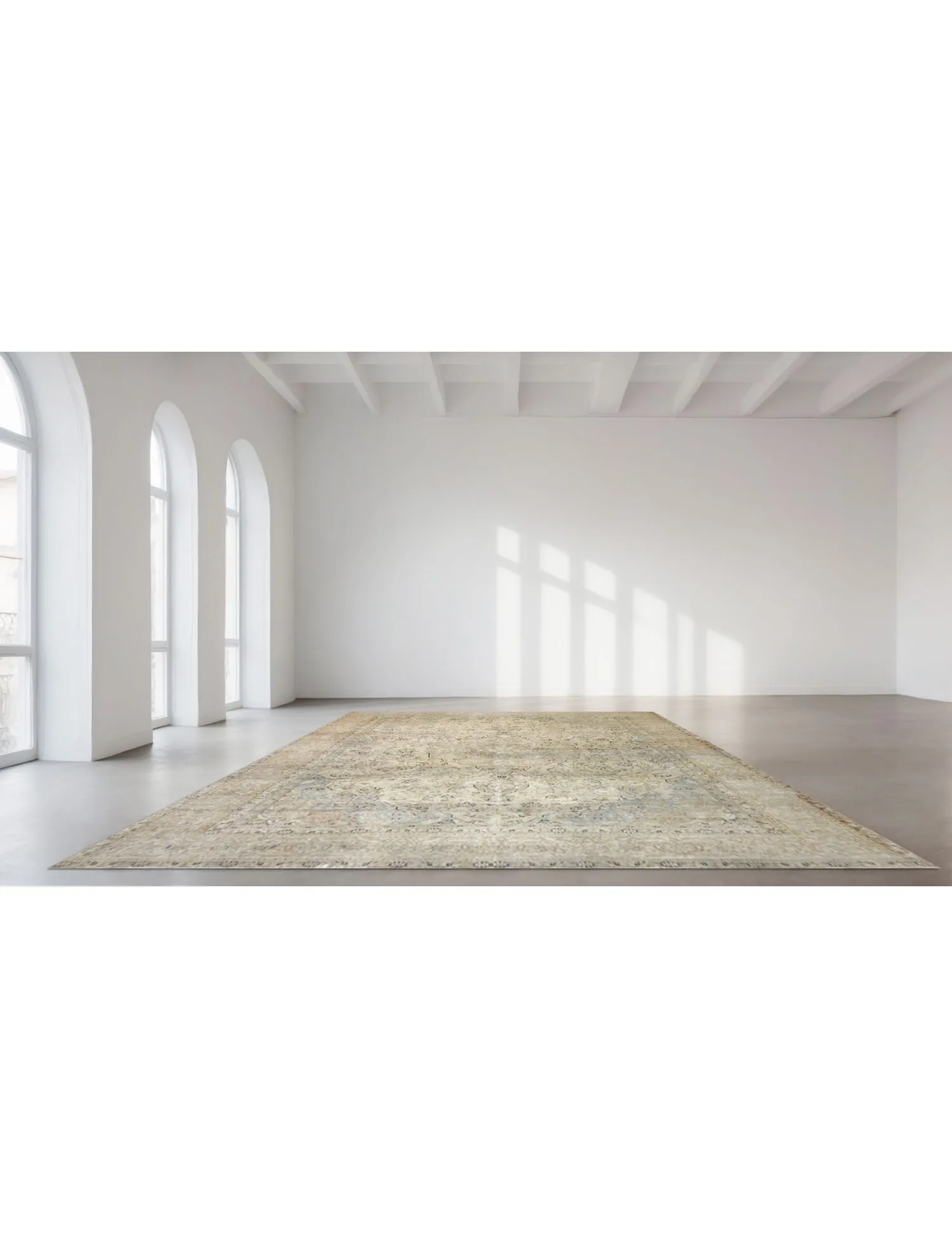 Tapis Persan vintage  beige  368 x 289 cm