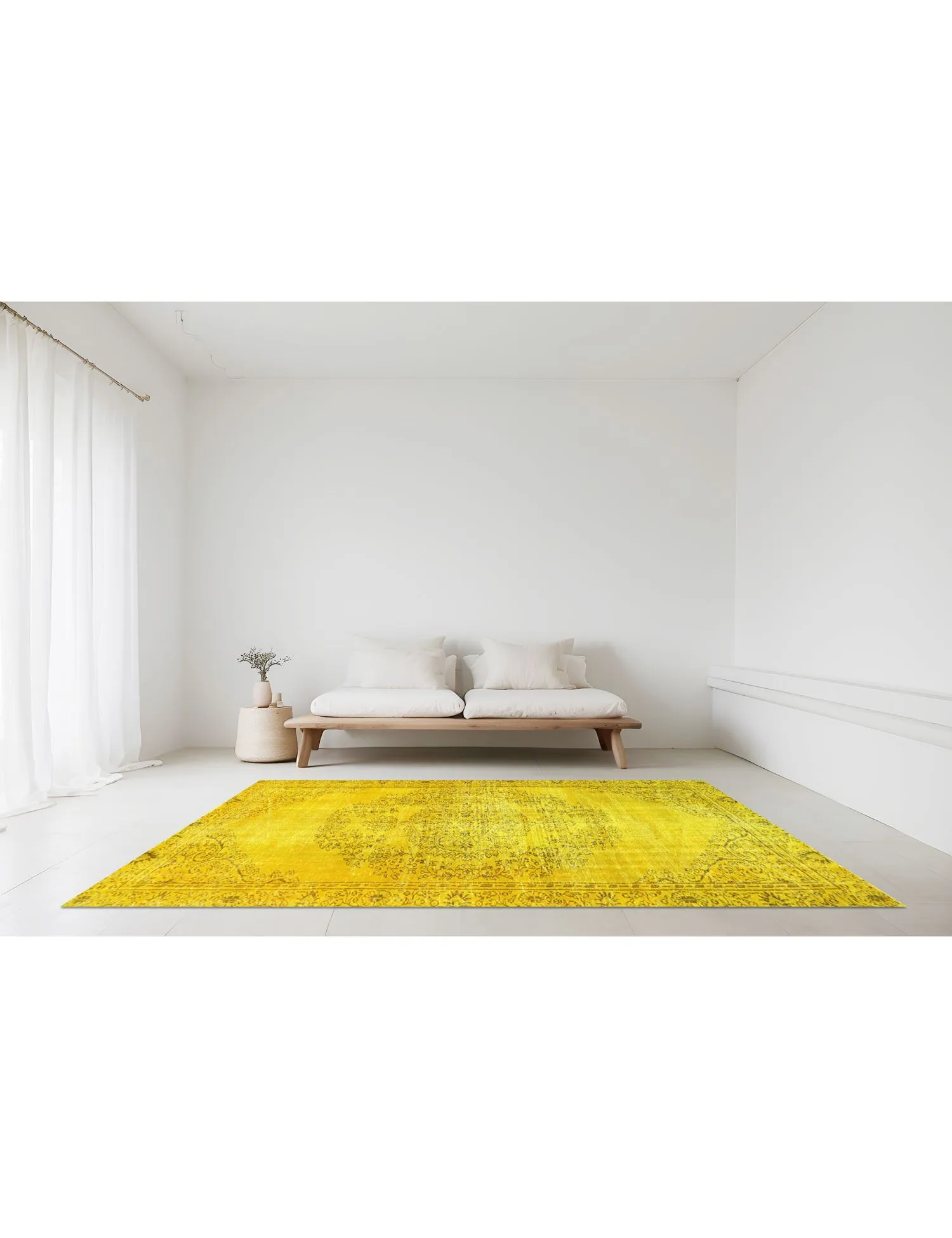 Alfombra vintage  amarillo  250 x 161 cm