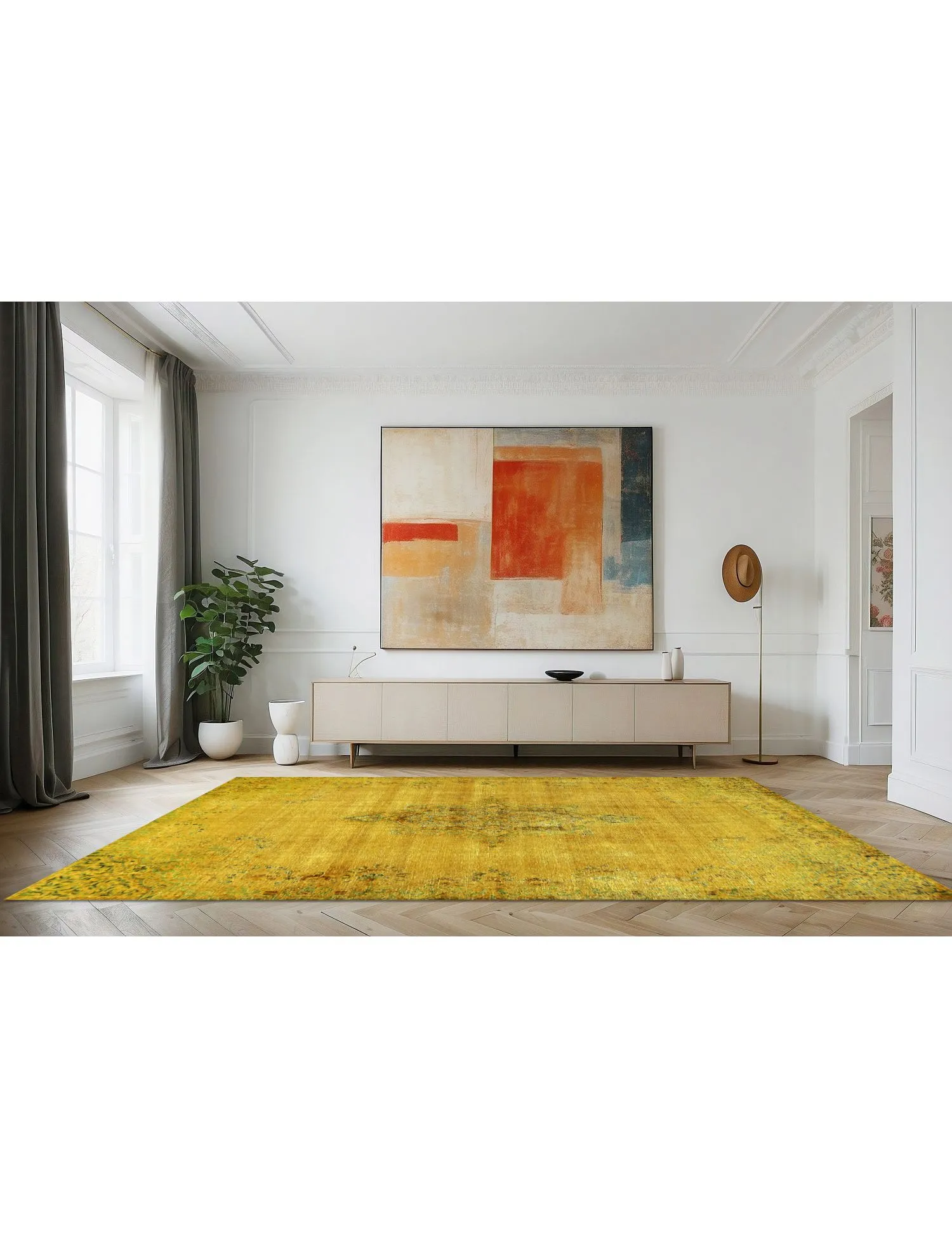 Persian Vintage Carpet  yellow   300 x 200 cm