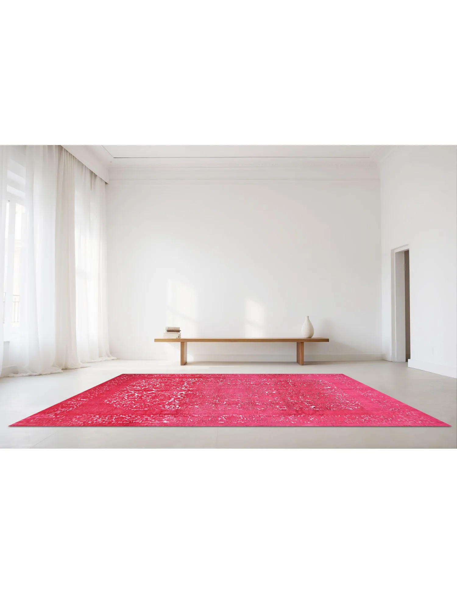 Alfombra persa vintage  rojo  408 x 280 cm