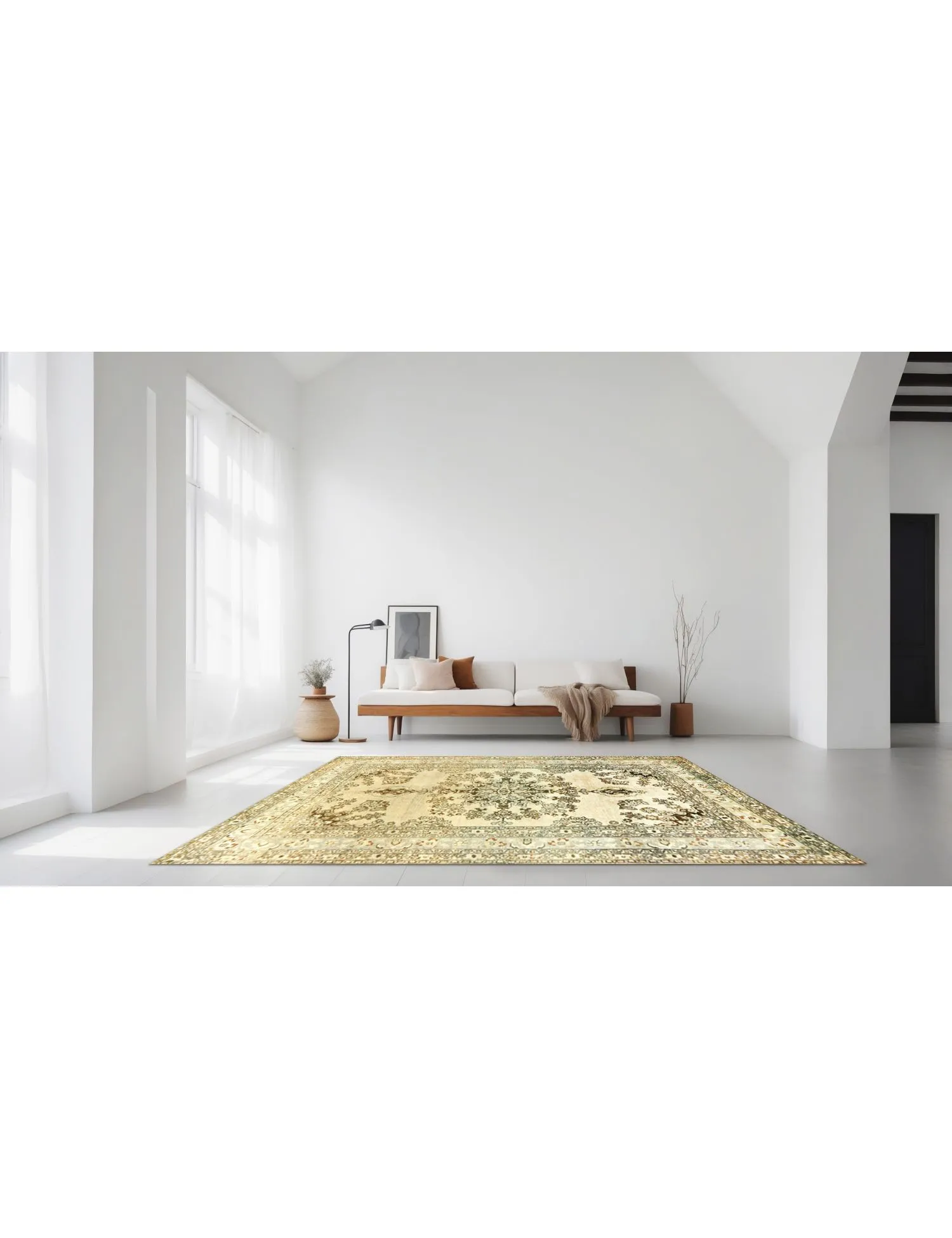 Persisk Vintagetæppe  beige  280 x 195 cm